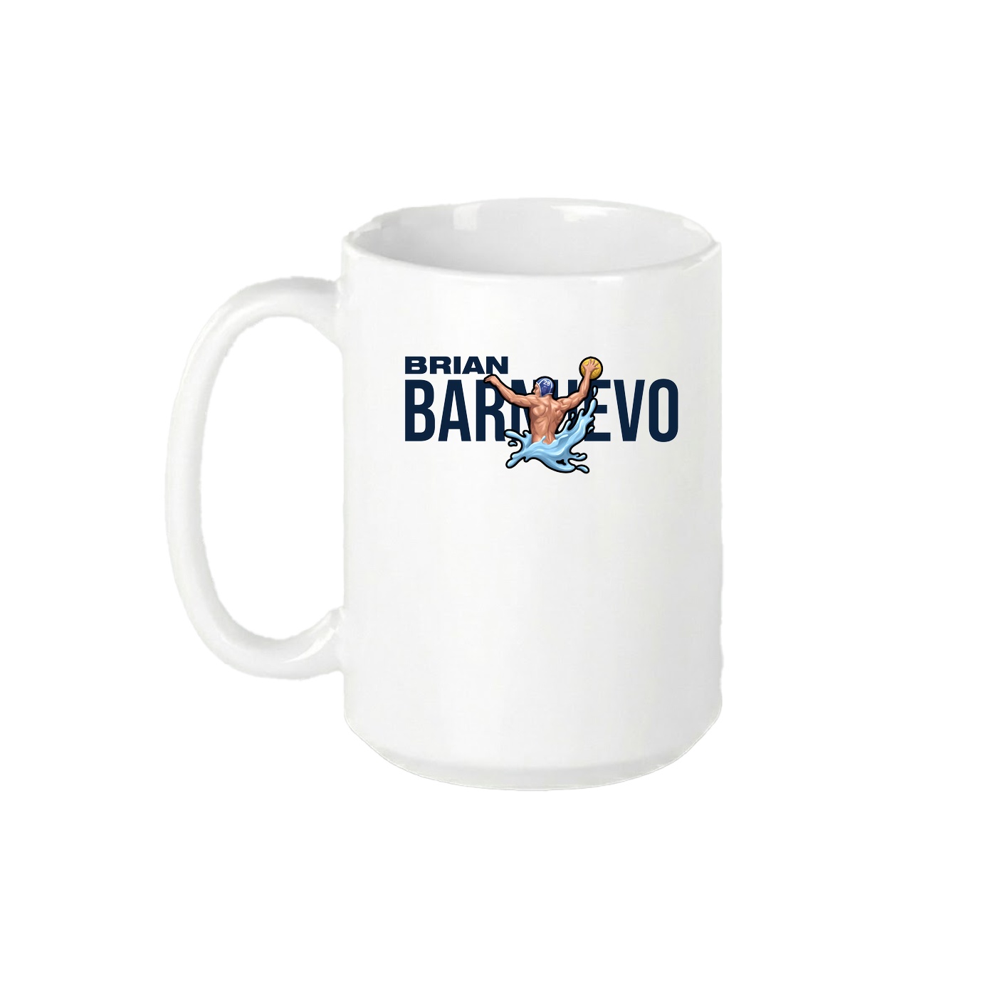 15oz Coffee Mug — Player Name in White