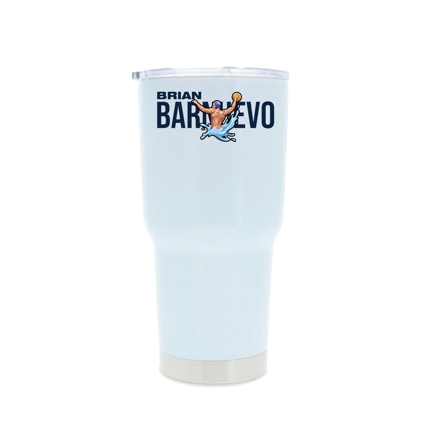 30oz Stainless Steel Tumbler — Player Name in White