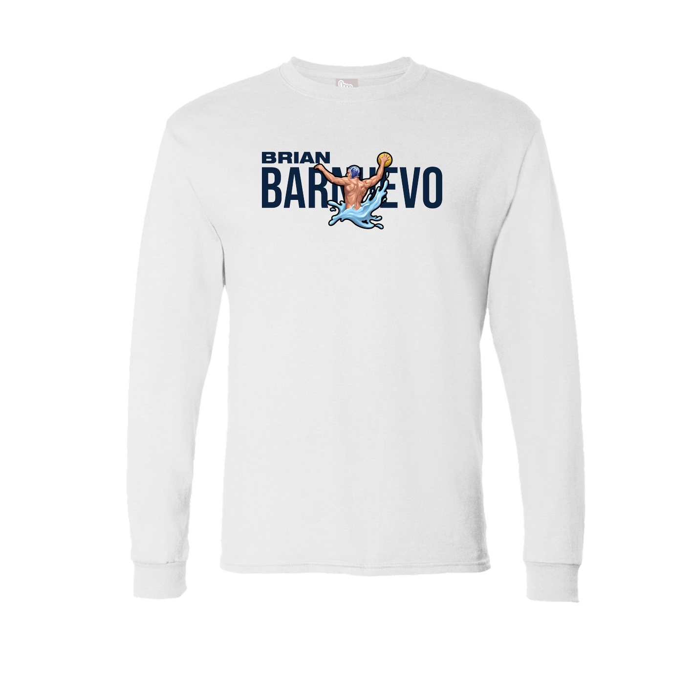 Long Sleeve Tee — Player Name in White