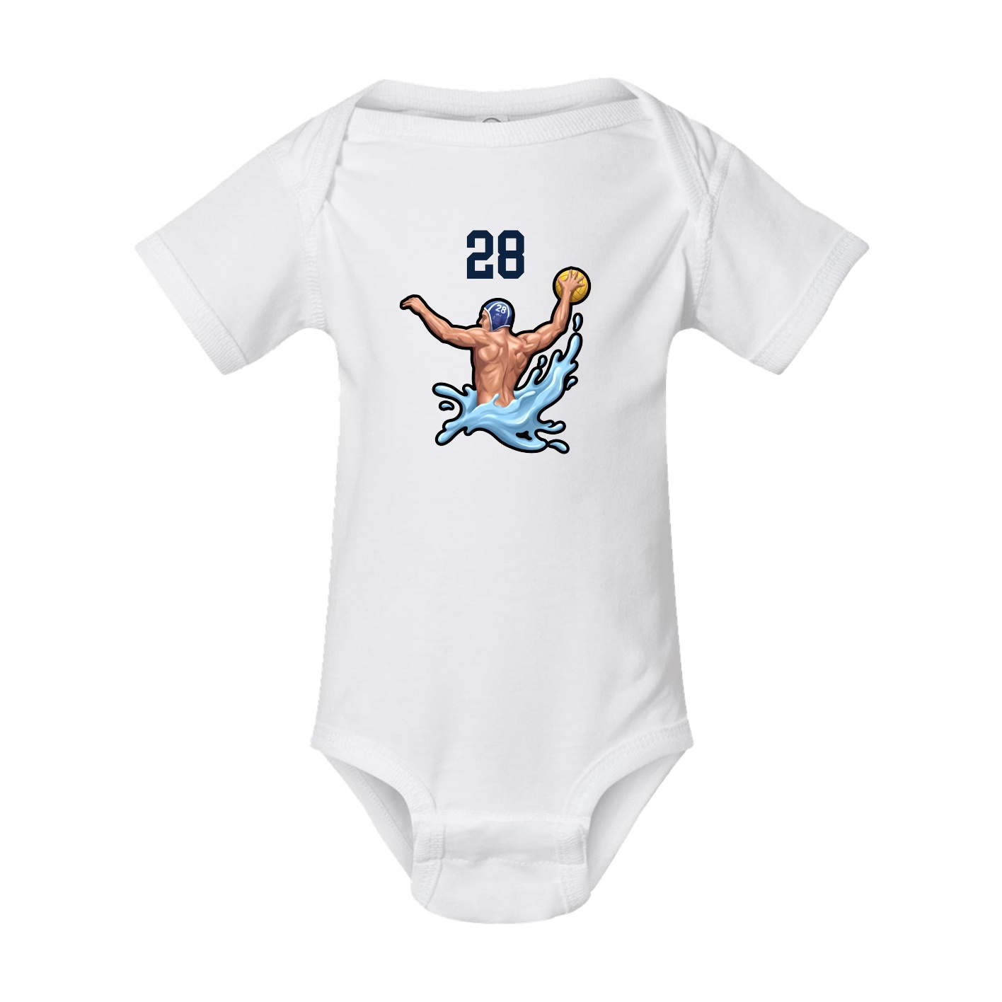 Baby Onesie — Number Top in White