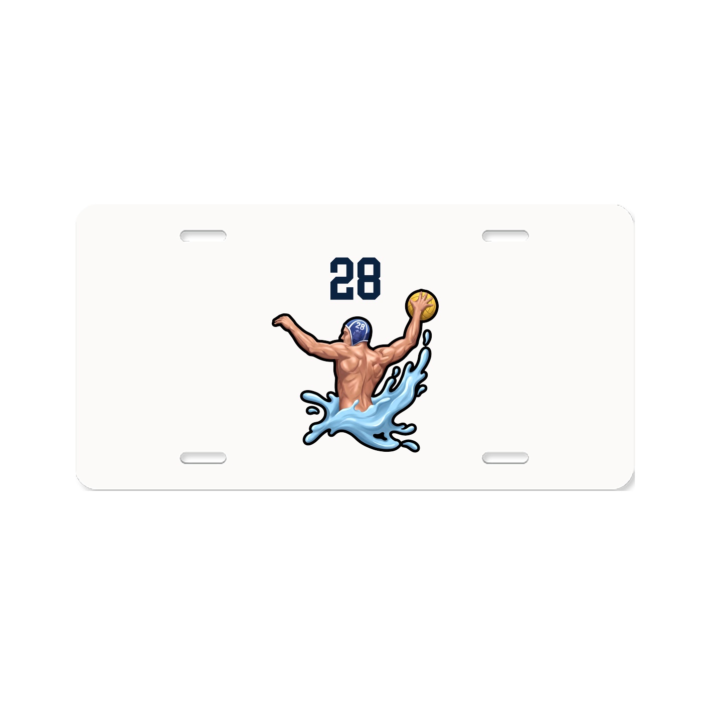 License Plate — Number Top in Classic