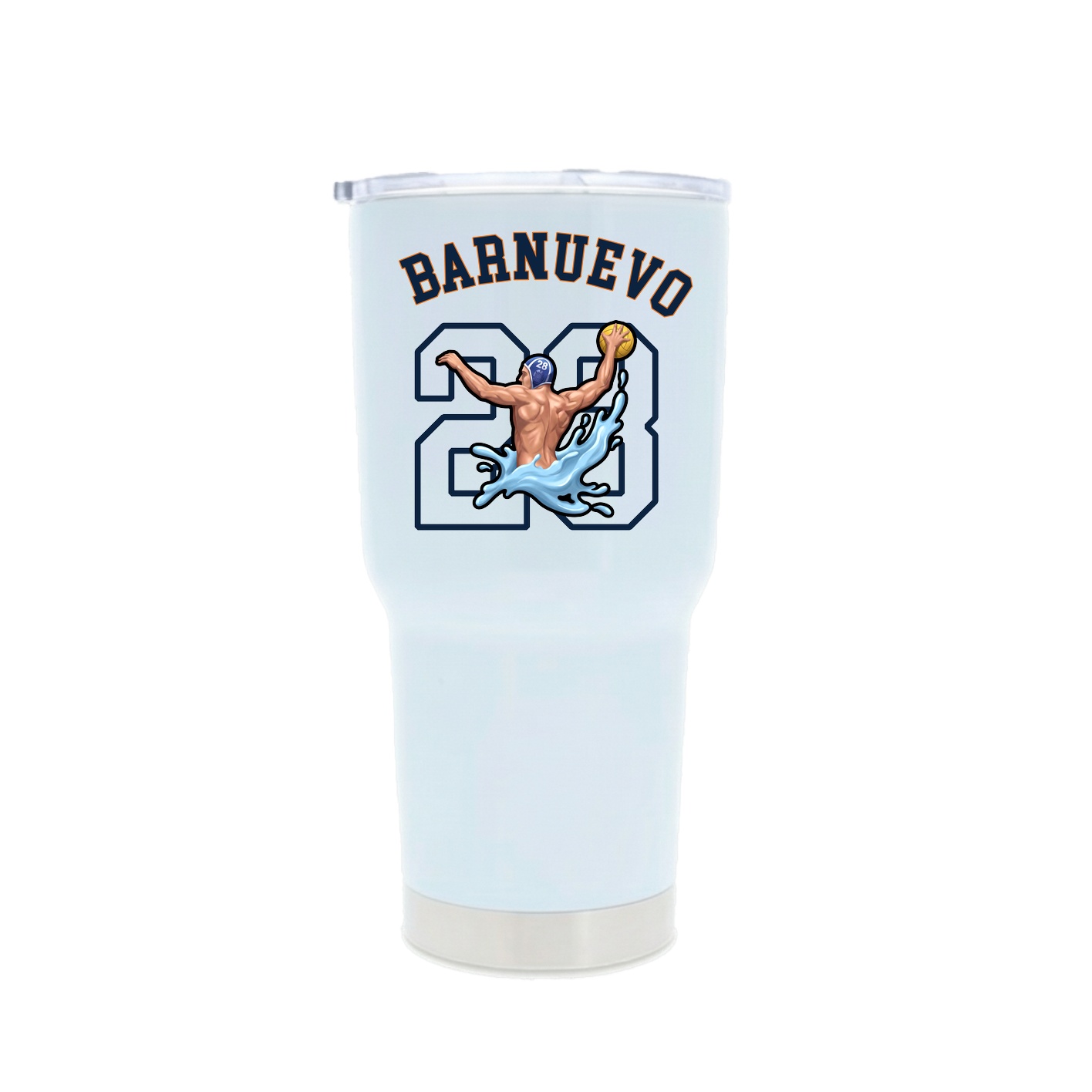 30oz Stainless Steel Tumbler — Shirsey Arch in White