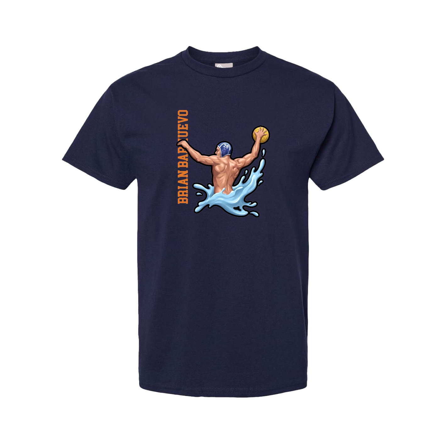 Tee — Name Vertical in Navy
