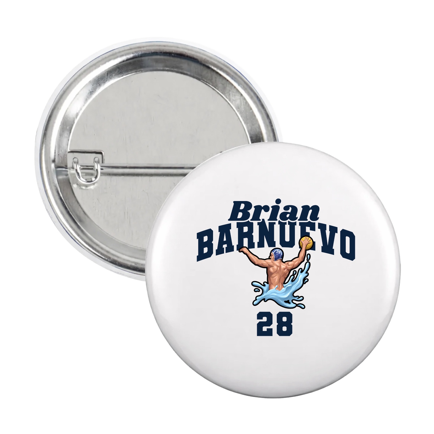Game Day Button — Signature Arch in White