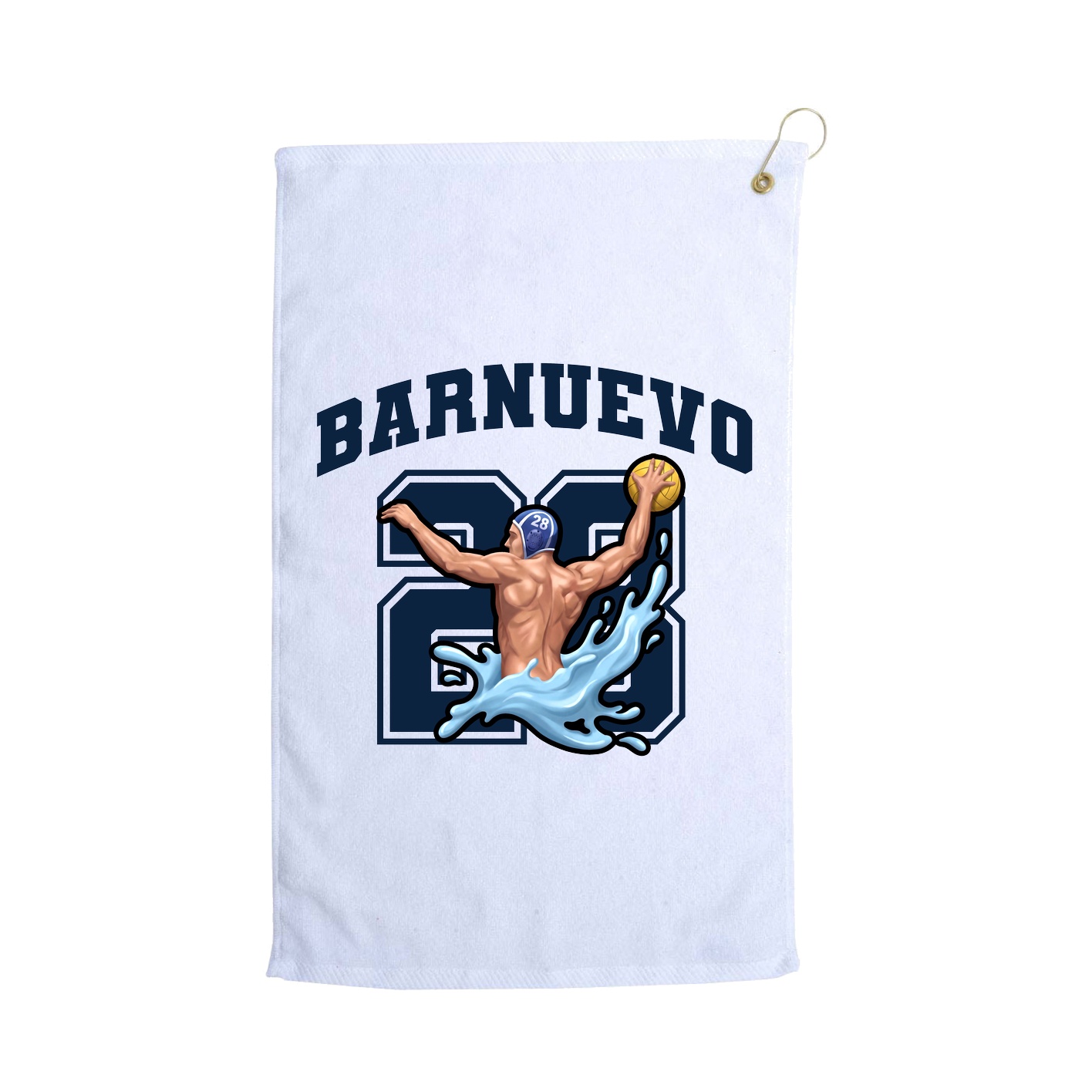 Golf Towel — Number in White