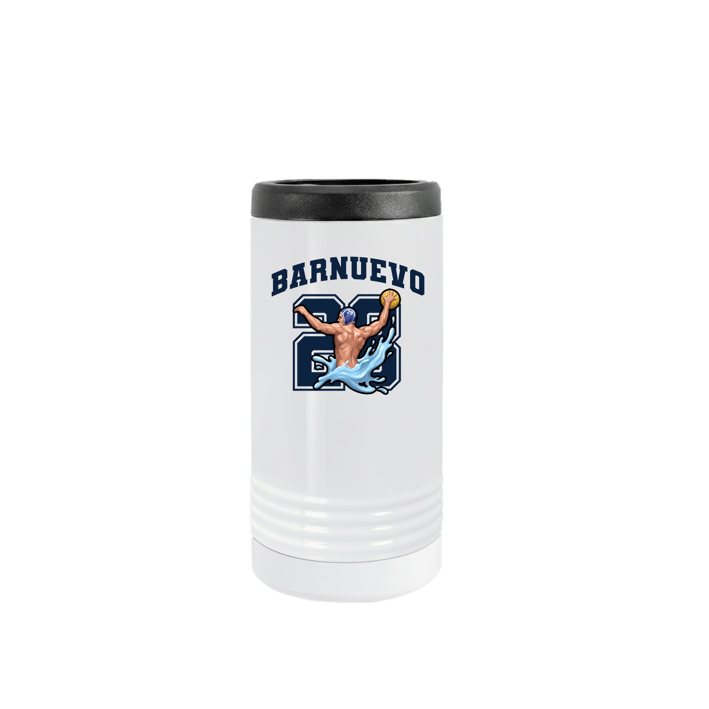 Slim Beverage Holder — Number in White