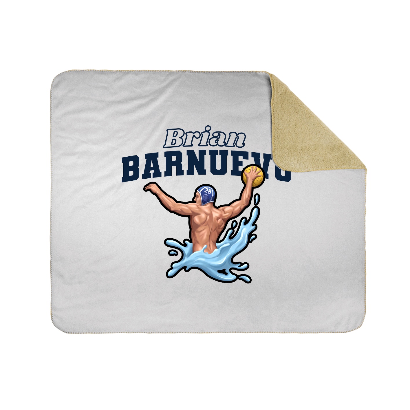 Throw Blanket — Name Arch in White