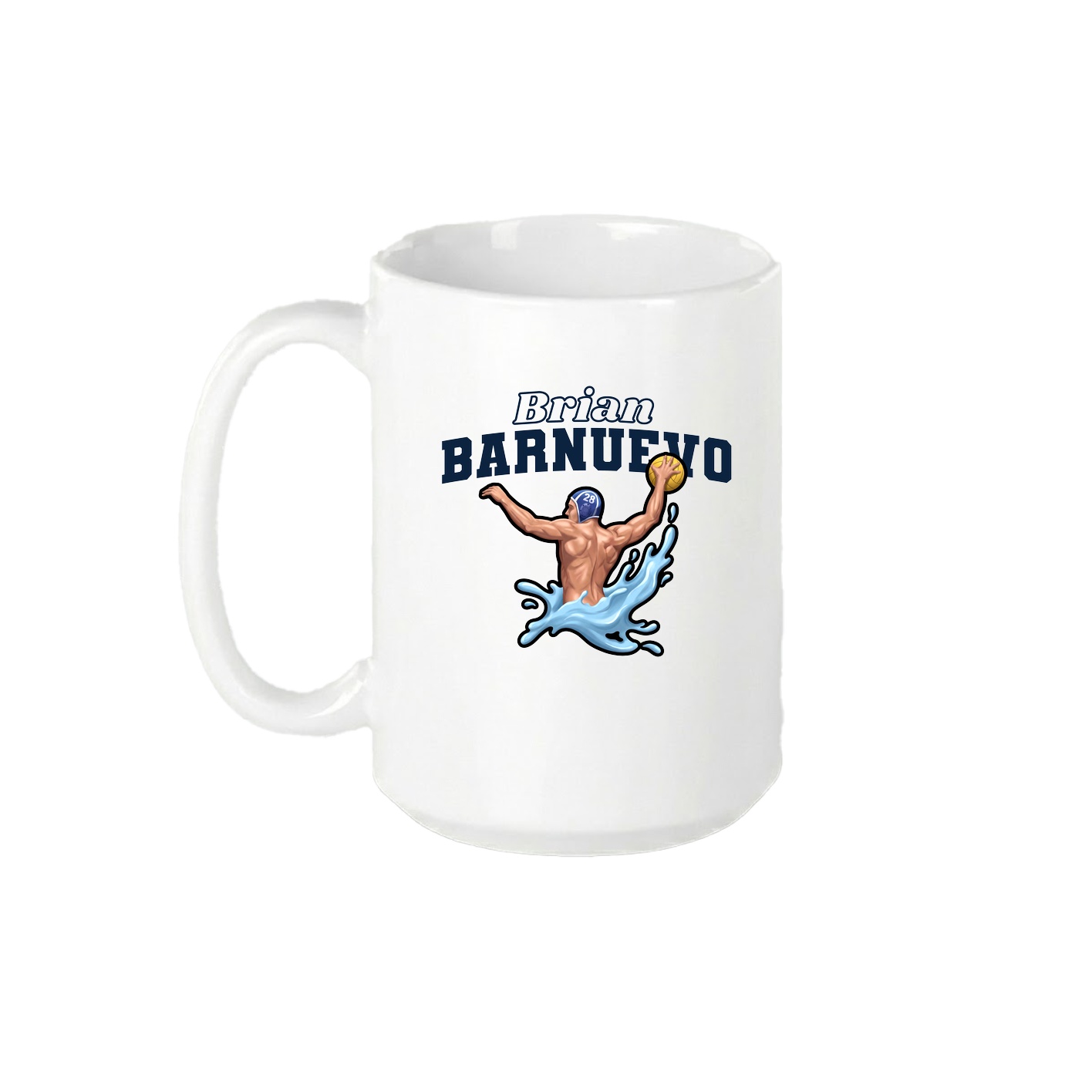 15oz Coffee Mug — Name Arch in White