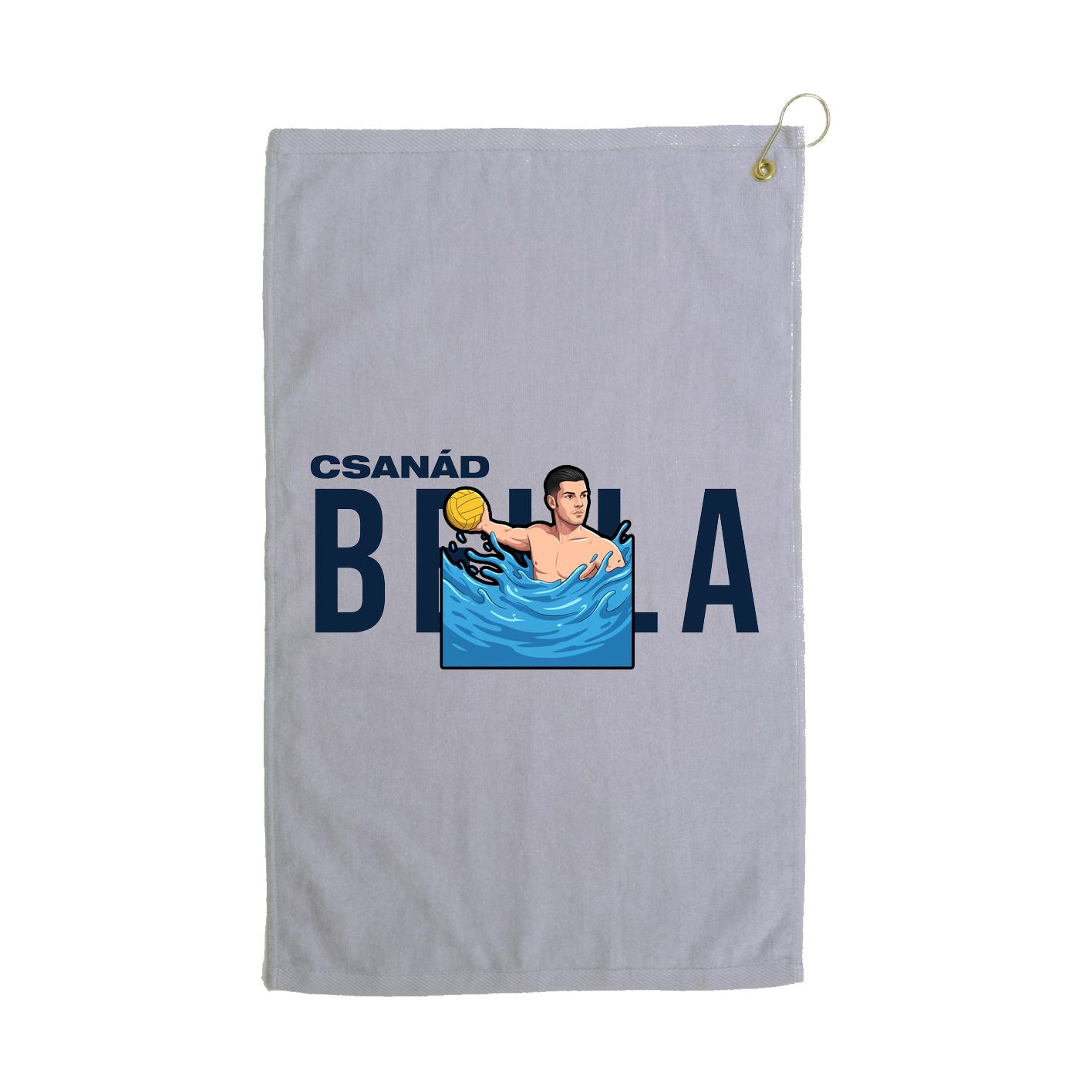 Golf Towel — Player Name in Grey