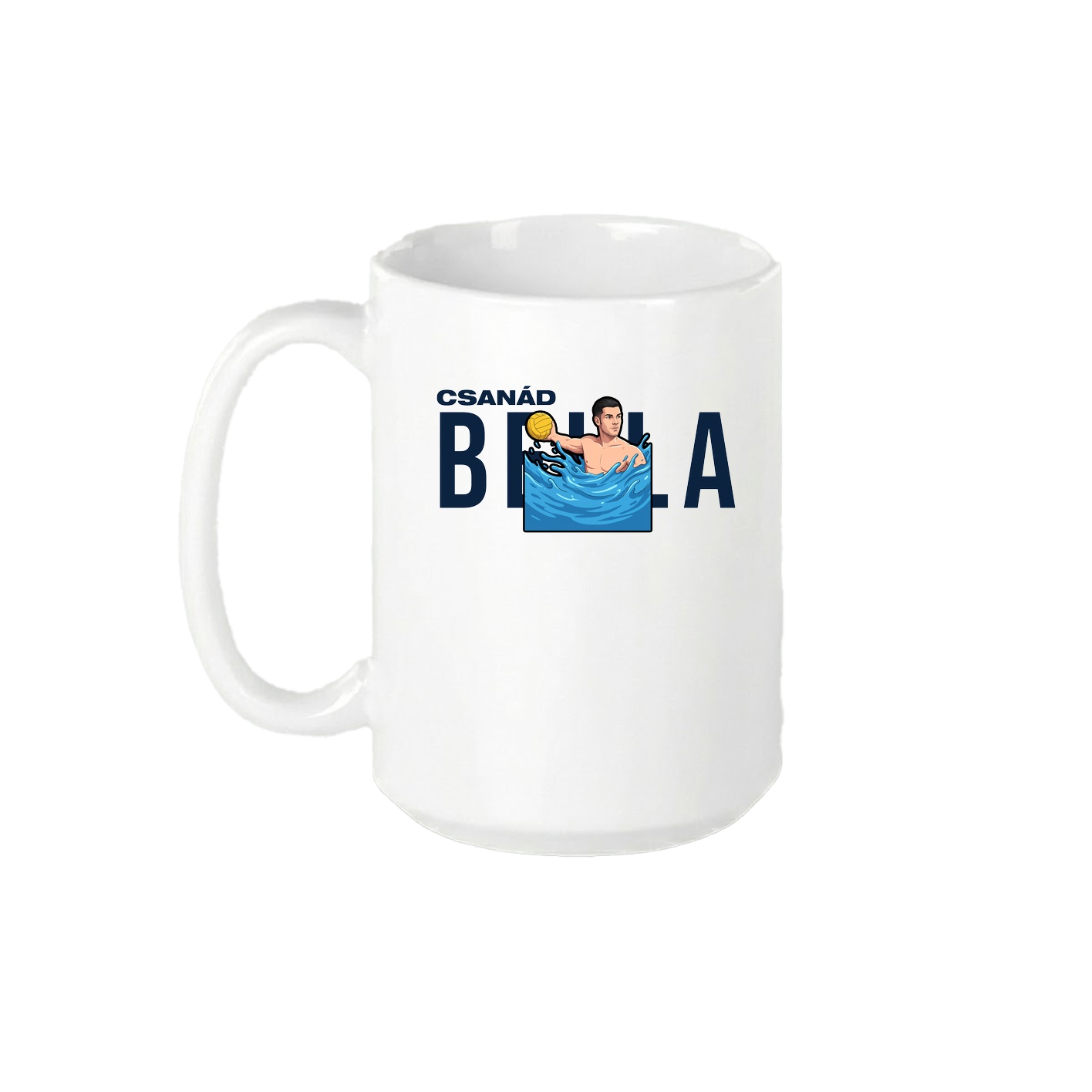 15oz Coffee Mug — Player Name in White