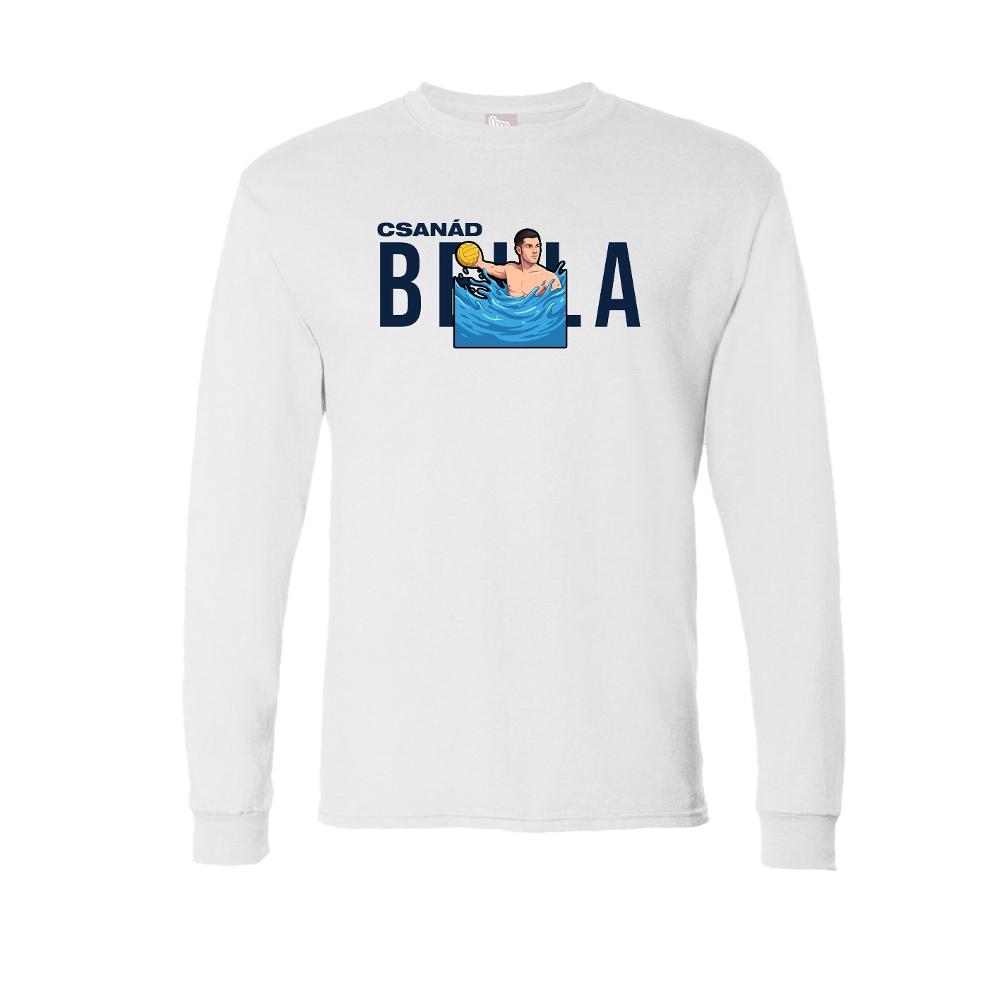 Long Sleeve Tee — Player Name in White