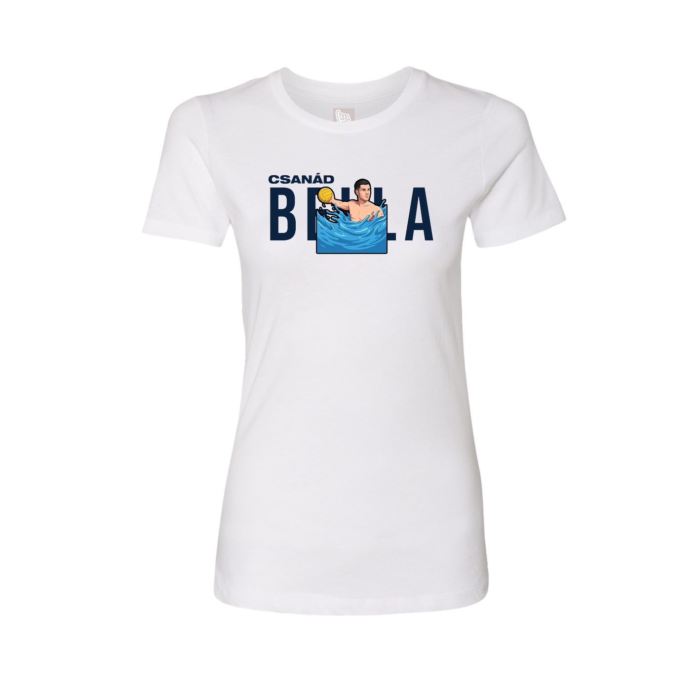 Fitted Women's Tee — Player Name in White