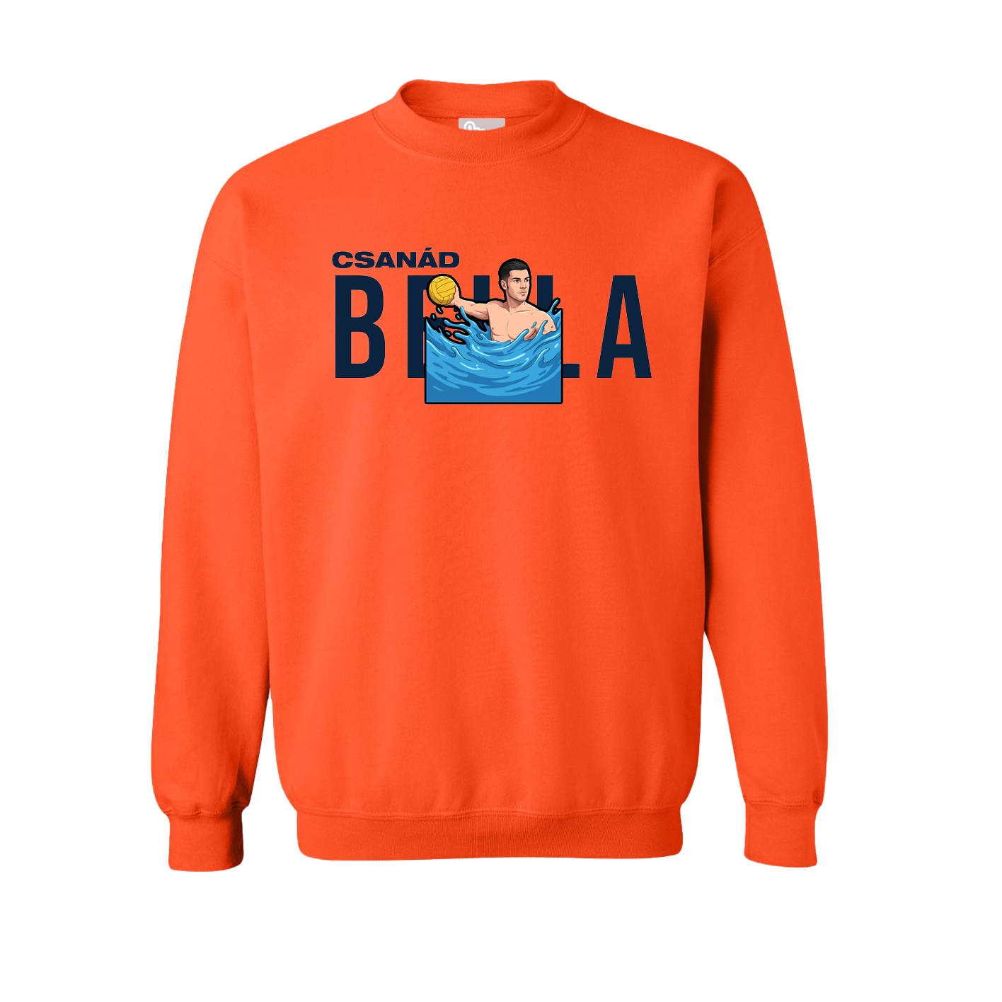 Fleece Crew — Player Name in Orange