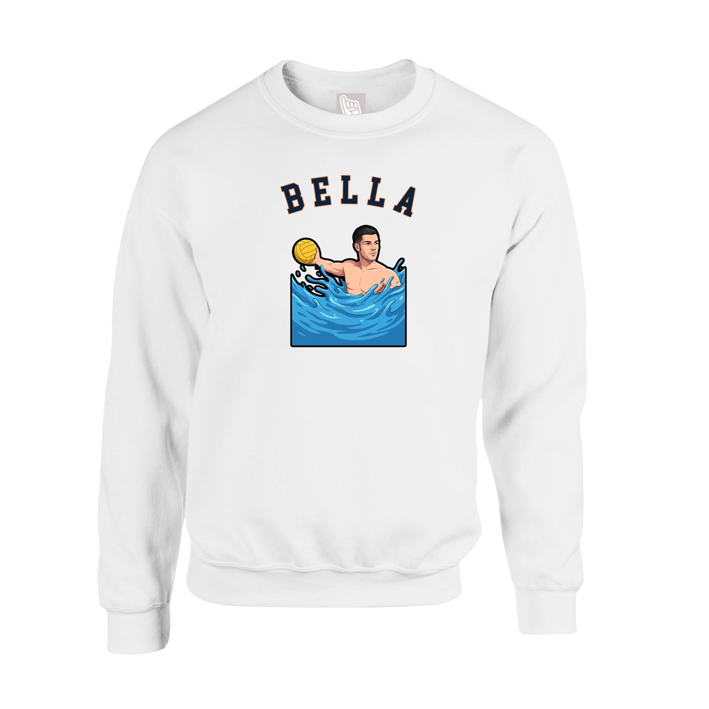 Fleece Crew — Shirsey Arch in White