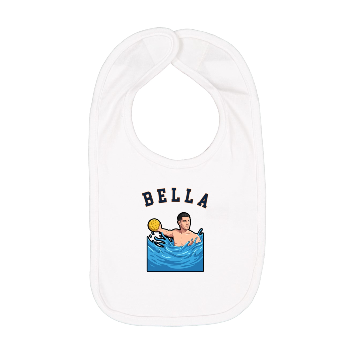 Infant Bib — Shirsey Arch in White