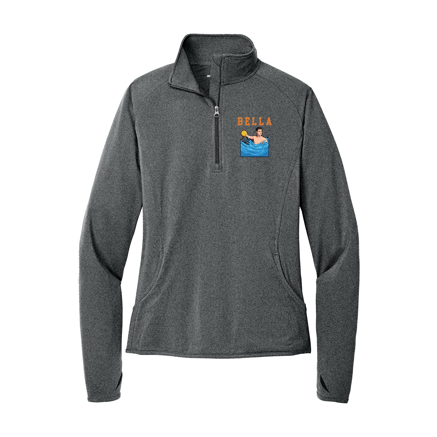 Women's Q-Zip Pullover — Shirsey in Grey