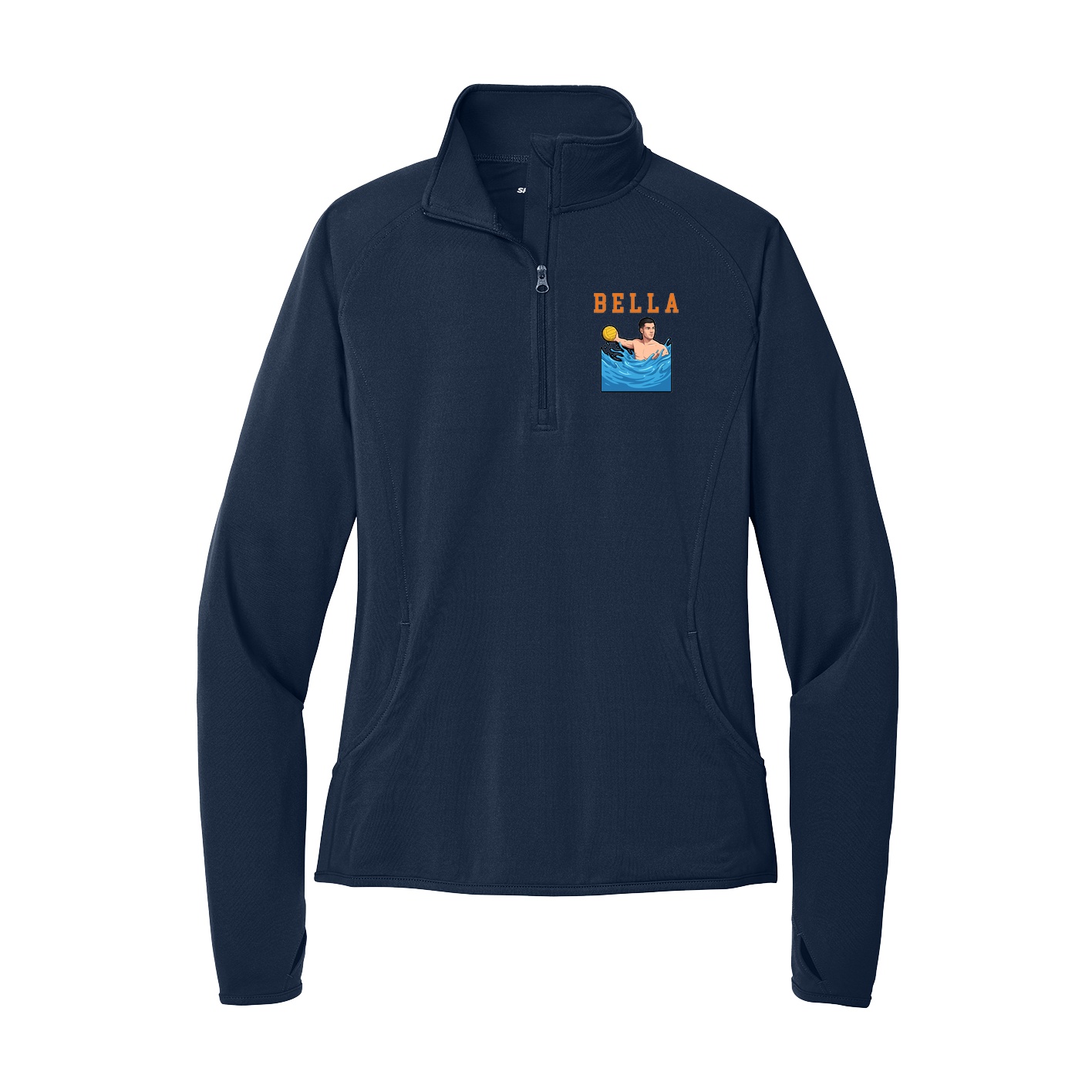Women's Q-Zip Pullover — Shirsey in Navy