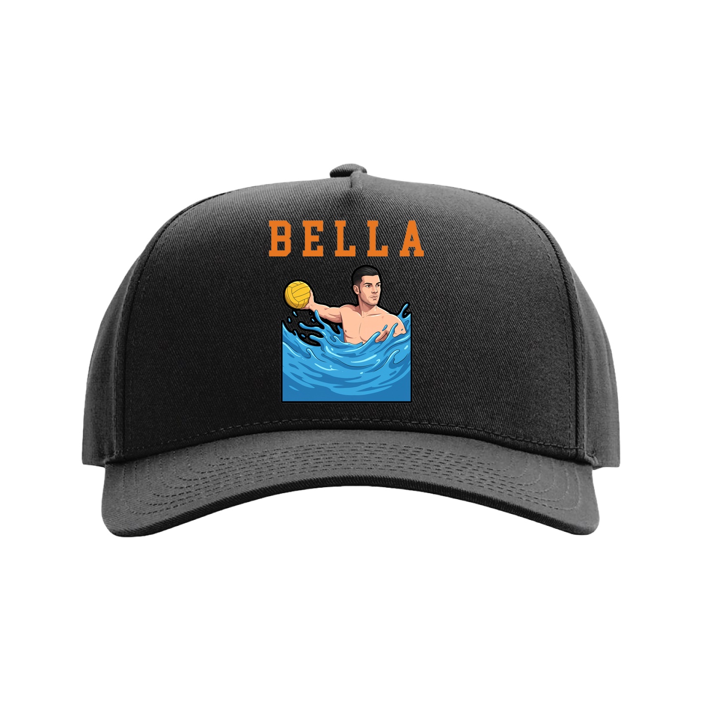 Full Fabric Five-Panel Champ Cap — Shirsey in Black