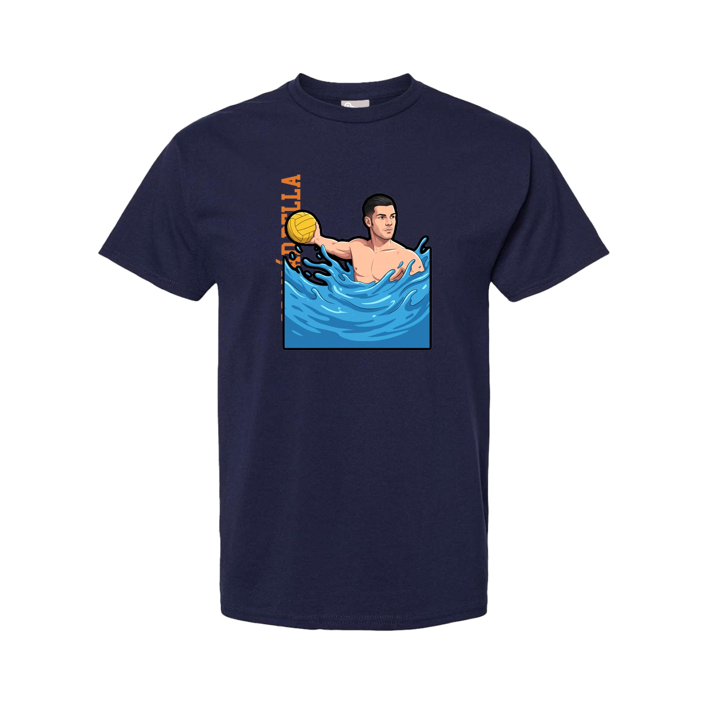 Tee — Name Vertical in Navy