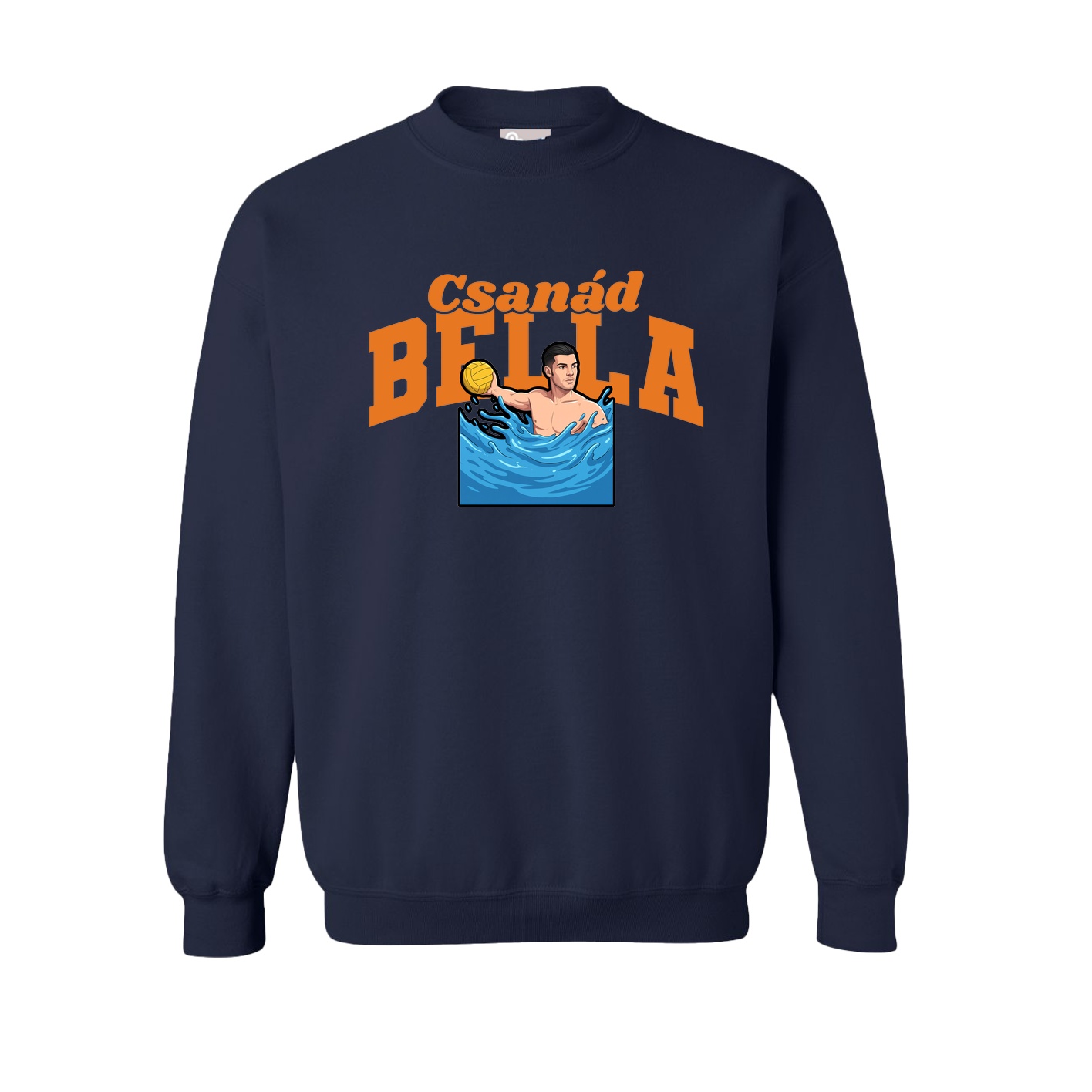 Fleece Crew — Signature Arch in Navy
