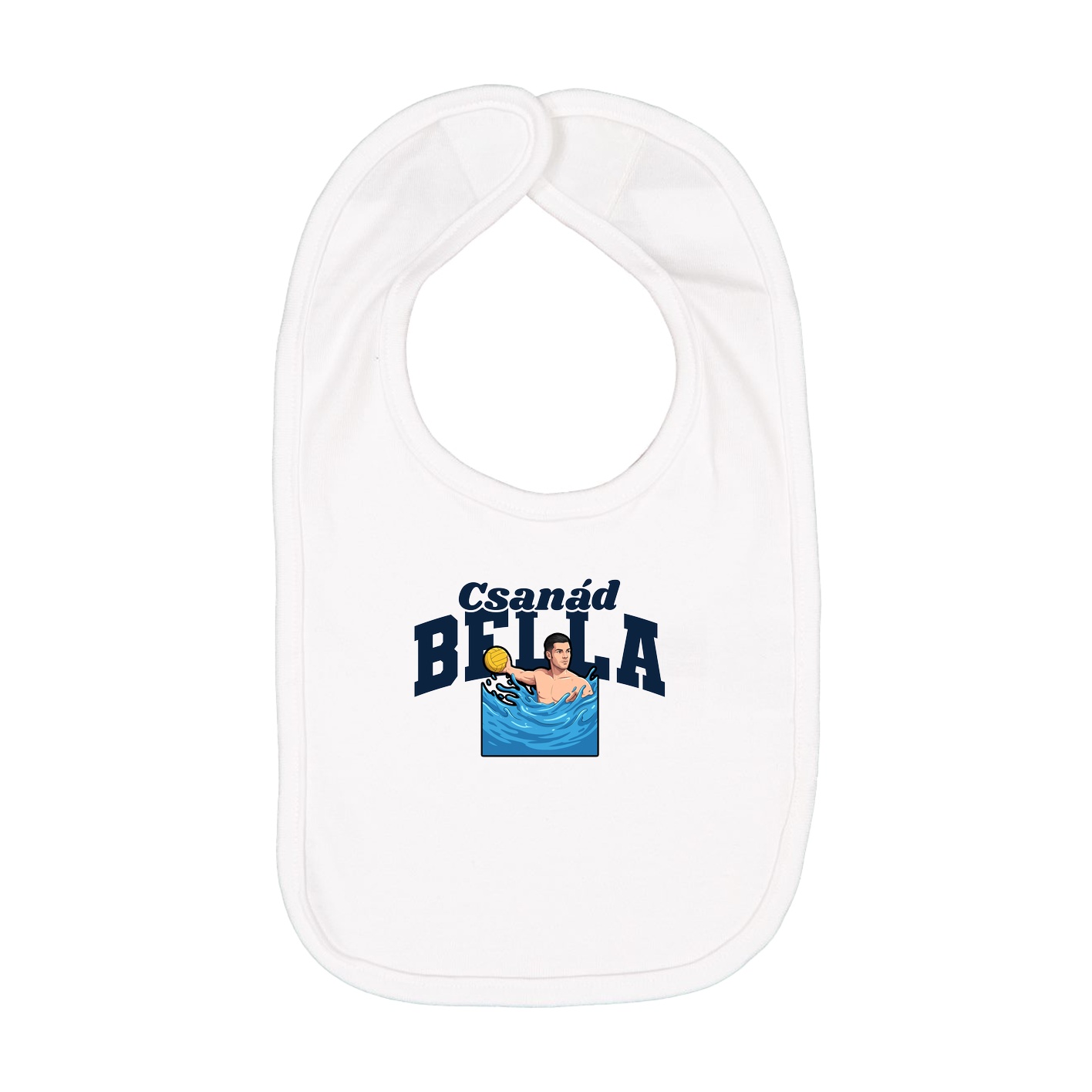 Infant Bib — Signature Arch in White