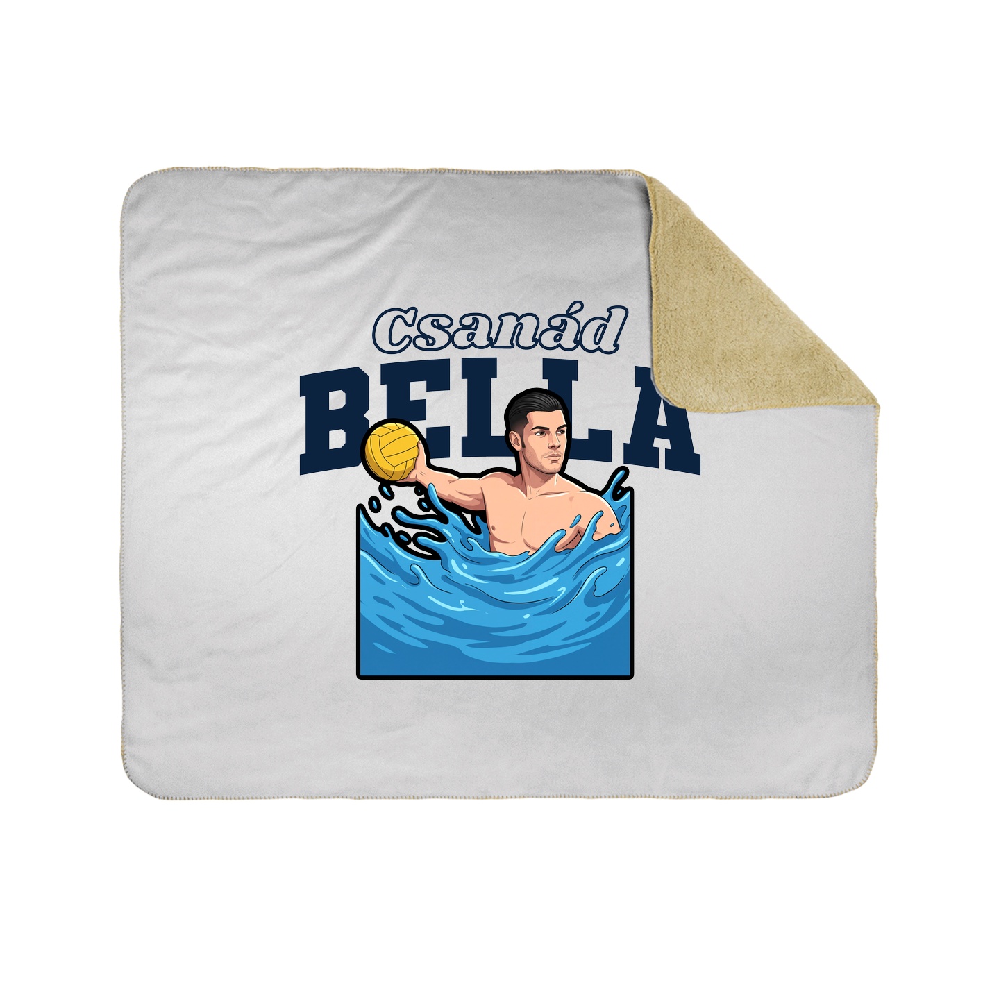 Throw Blanket — Name Arch in White