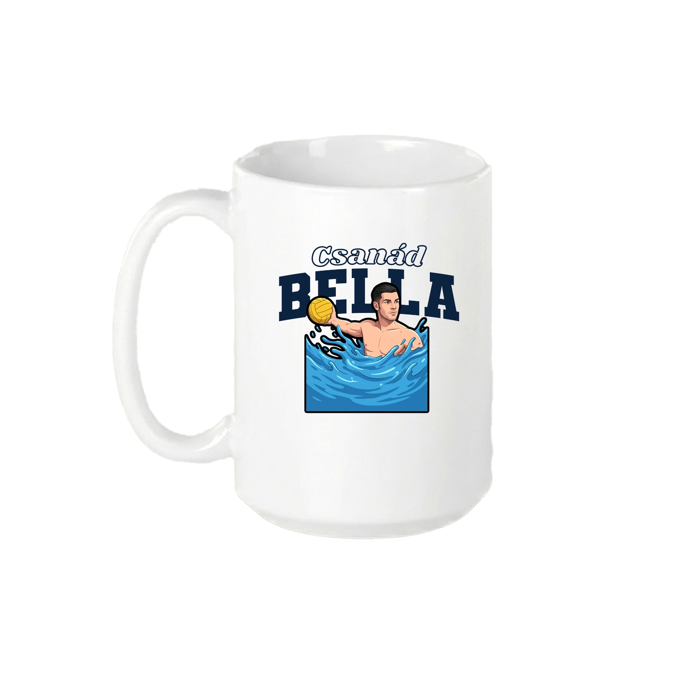 15oz Coffee Mug — Name Arch in White