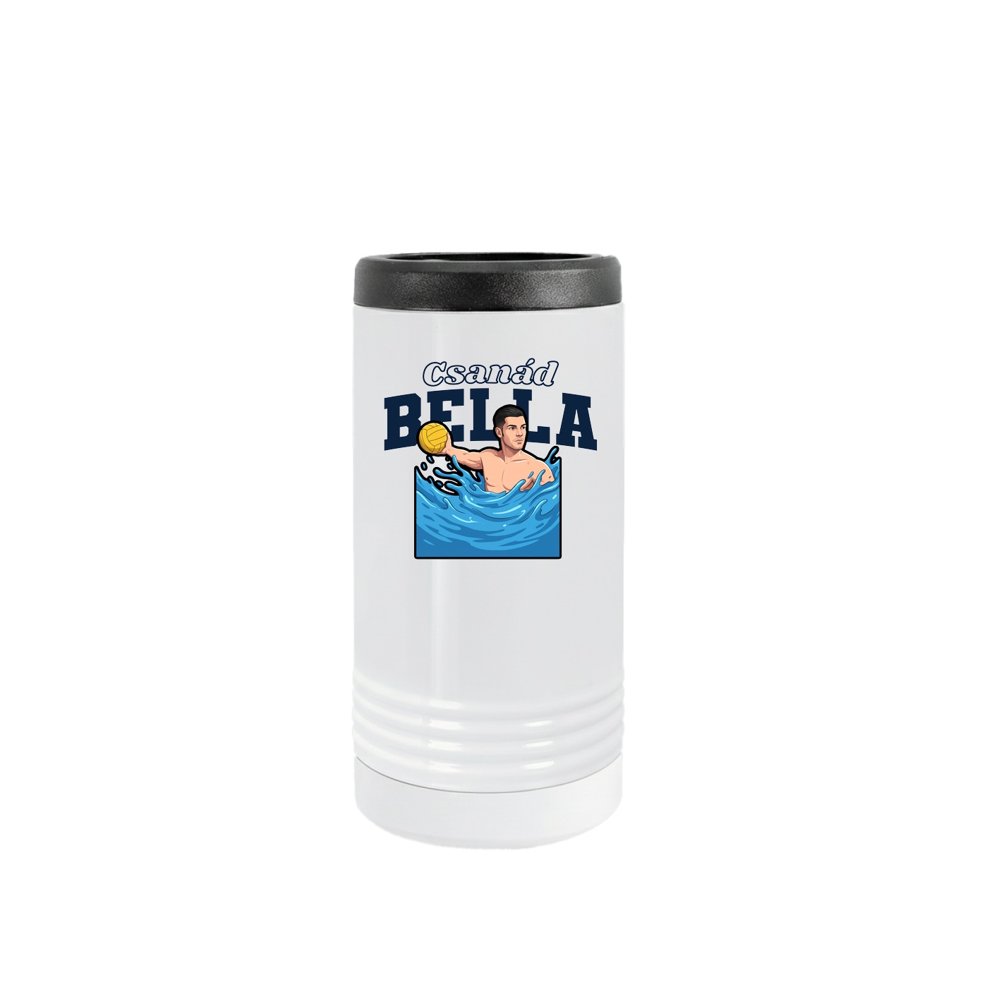 Slim Beverage Holder — Name Arch in White