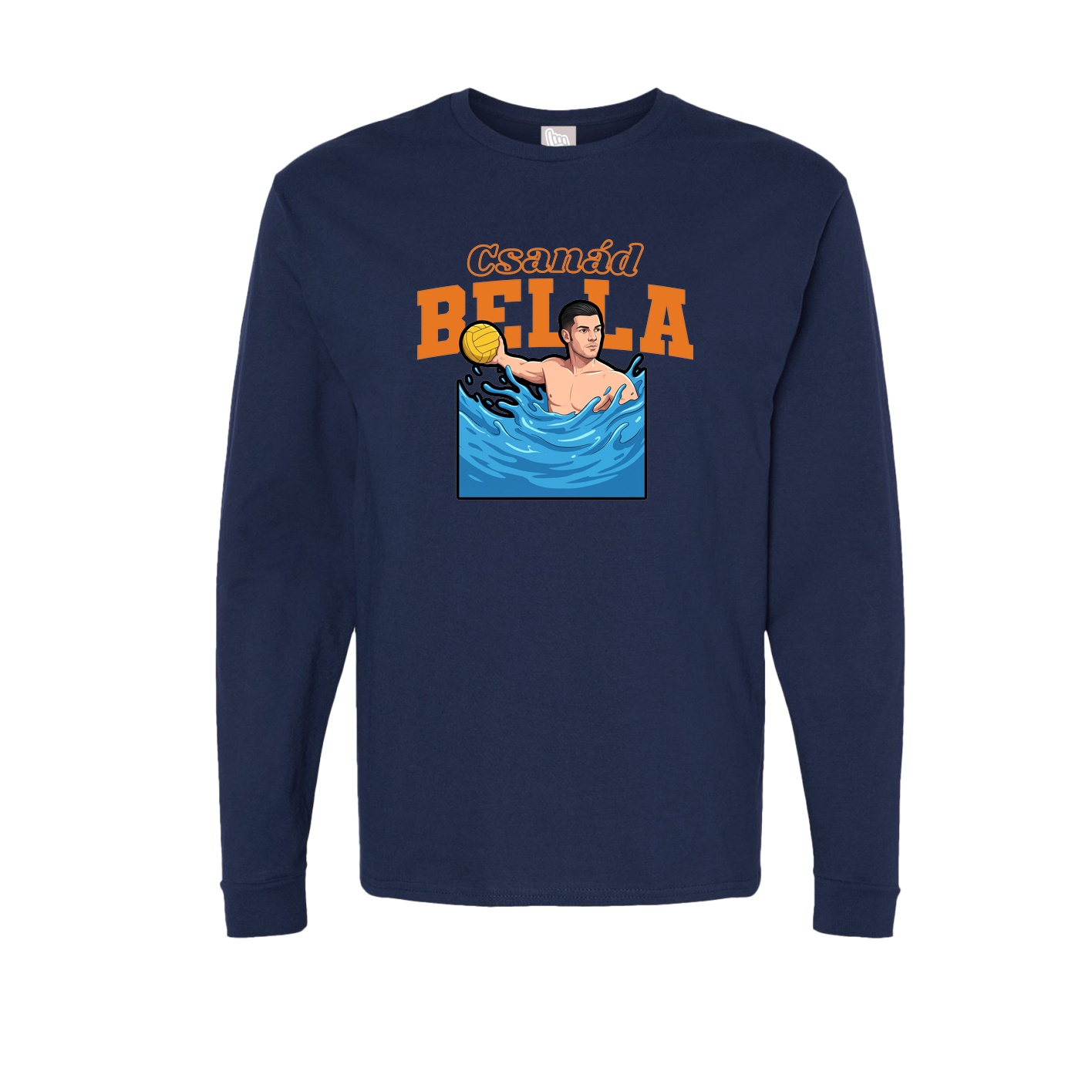 Long Sleeve Tee — Name Arch in Navy