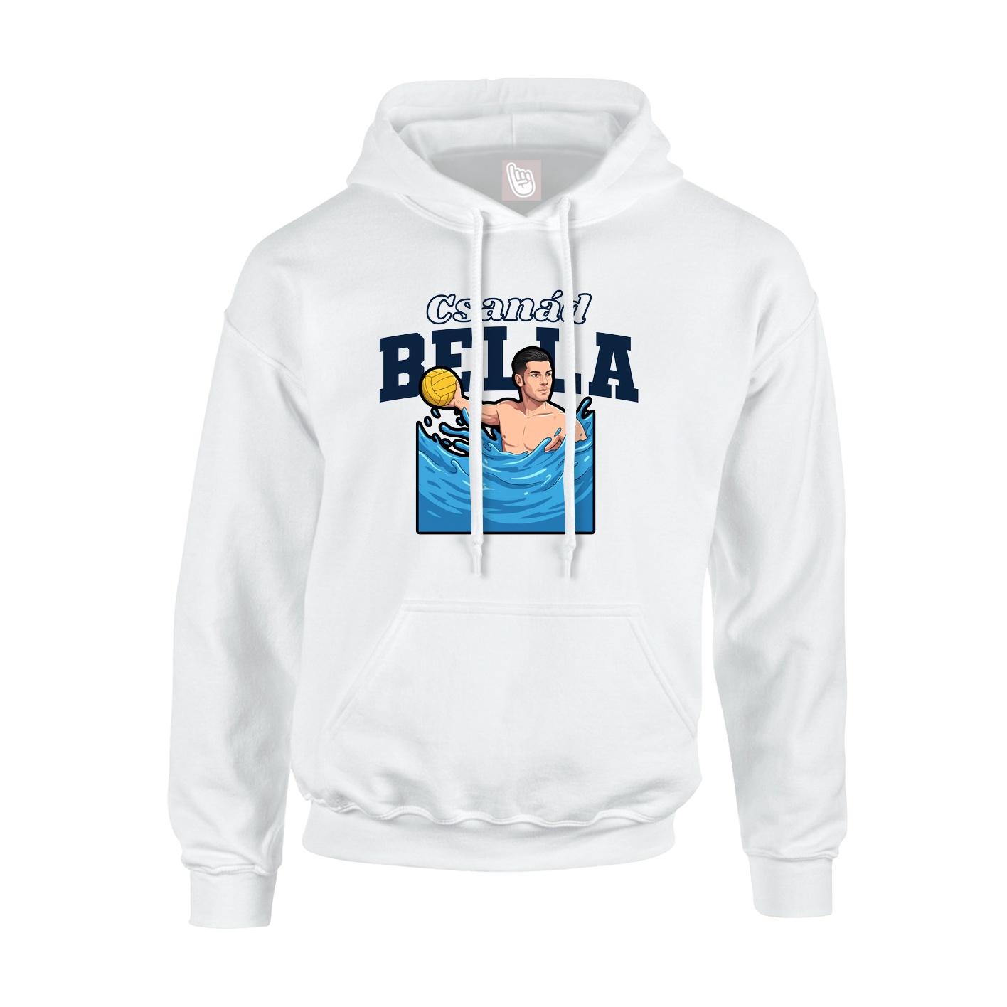 Youth Hoodie — Name Arch in White
