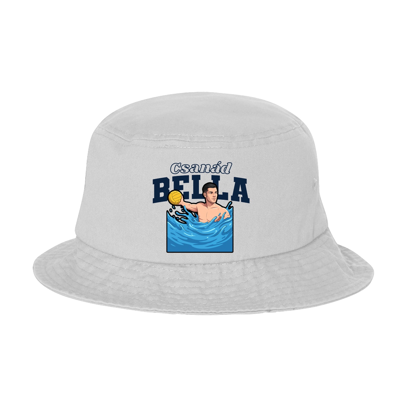 Bucket Cap — Name Arch in White