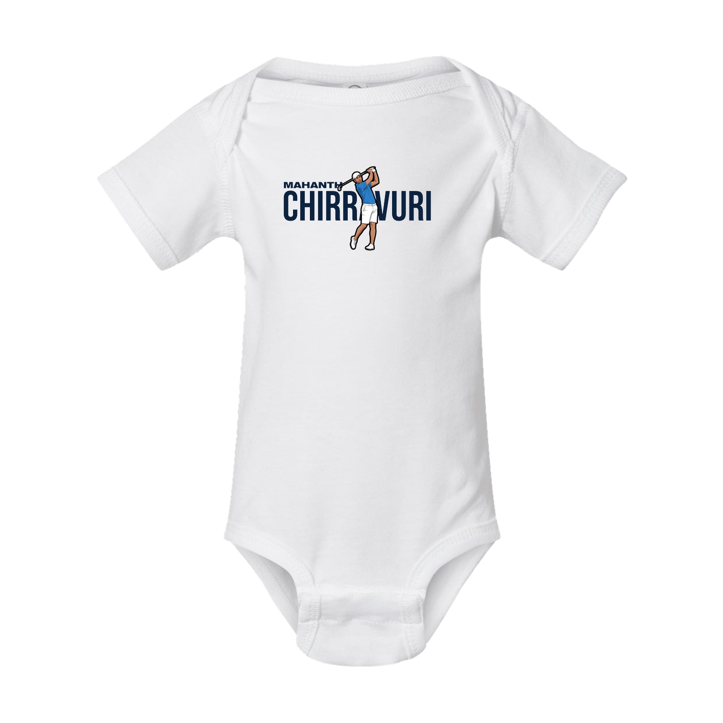 Baby Onesie — Player Name in White