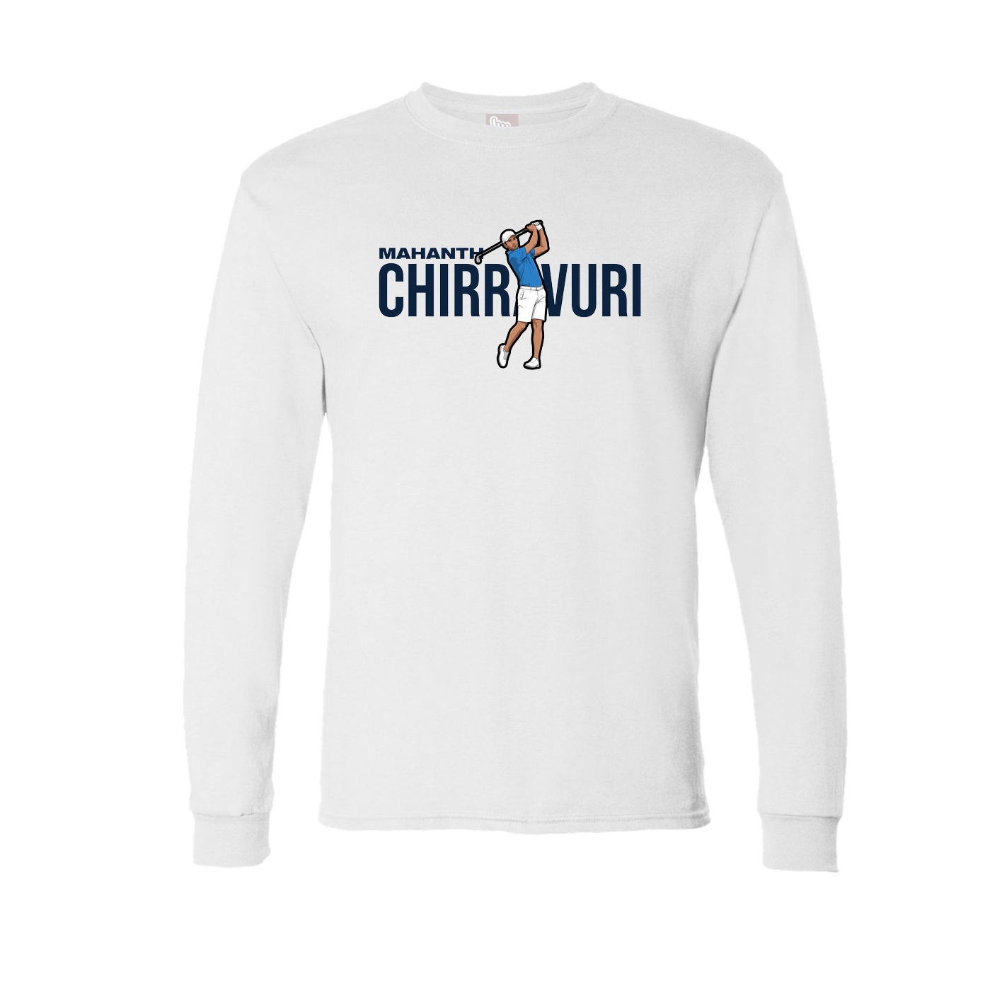 Long Sleeve Tee — Player Name in White