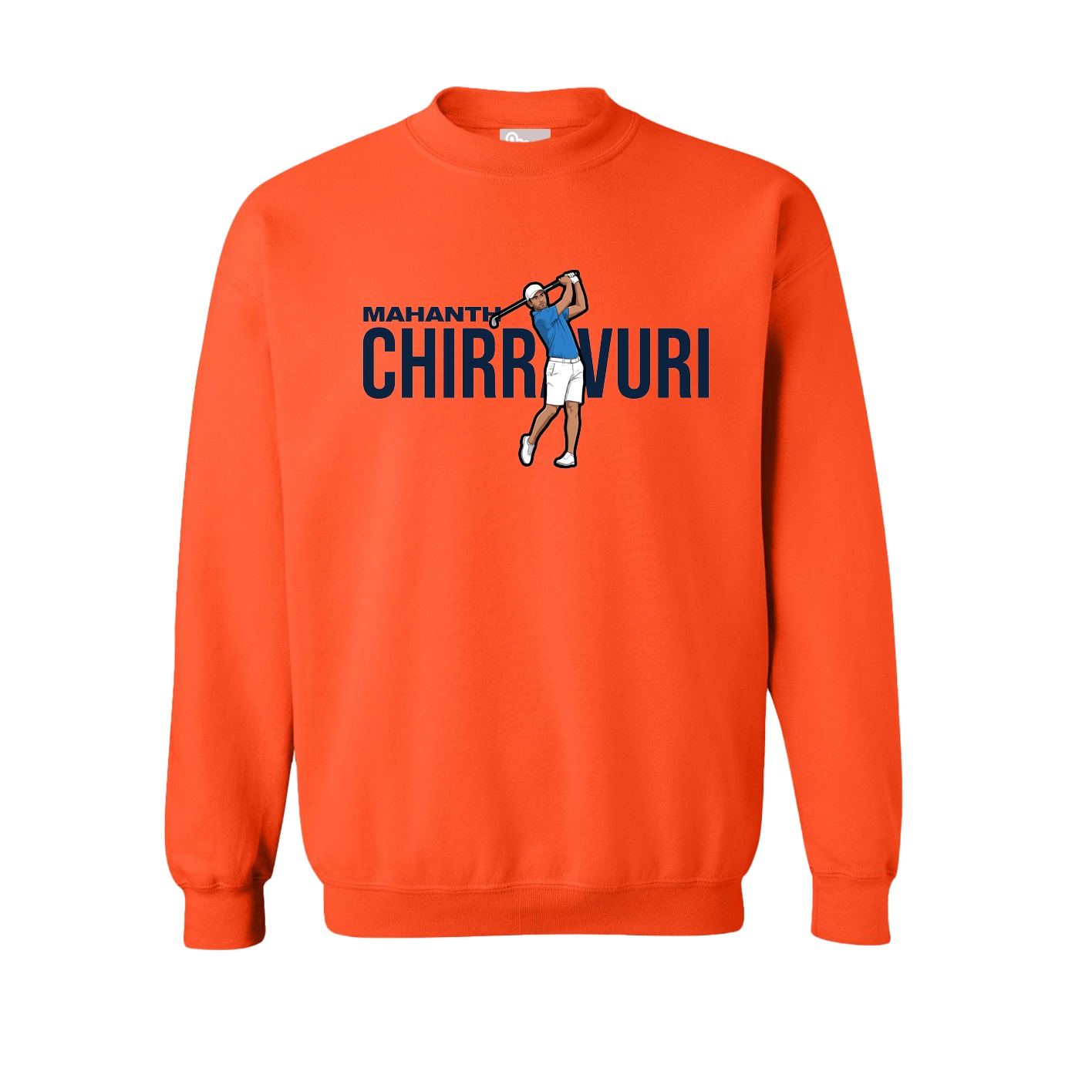 Fleece Crew — Player Name in Orange