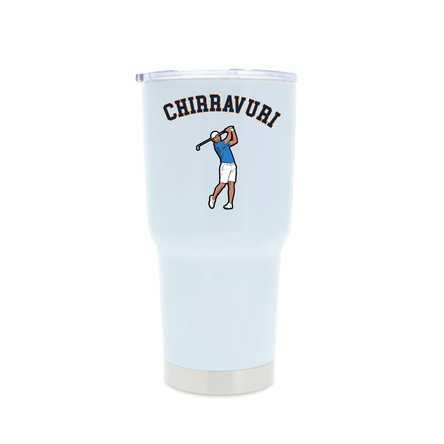 30oz Stainless Steel Tumbler — Shirsey Arch in White