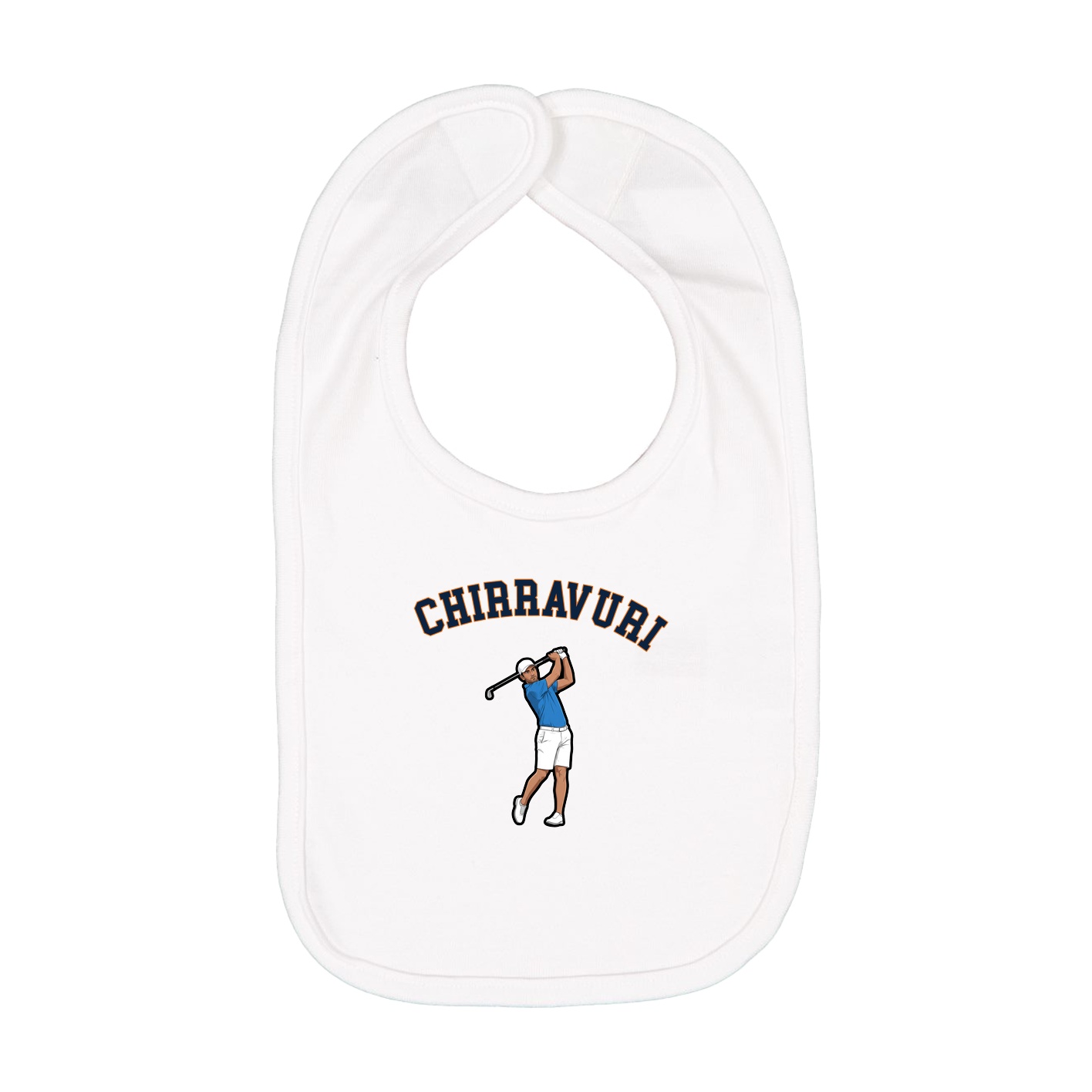 Infant Bib — Shirsey Arch in White
