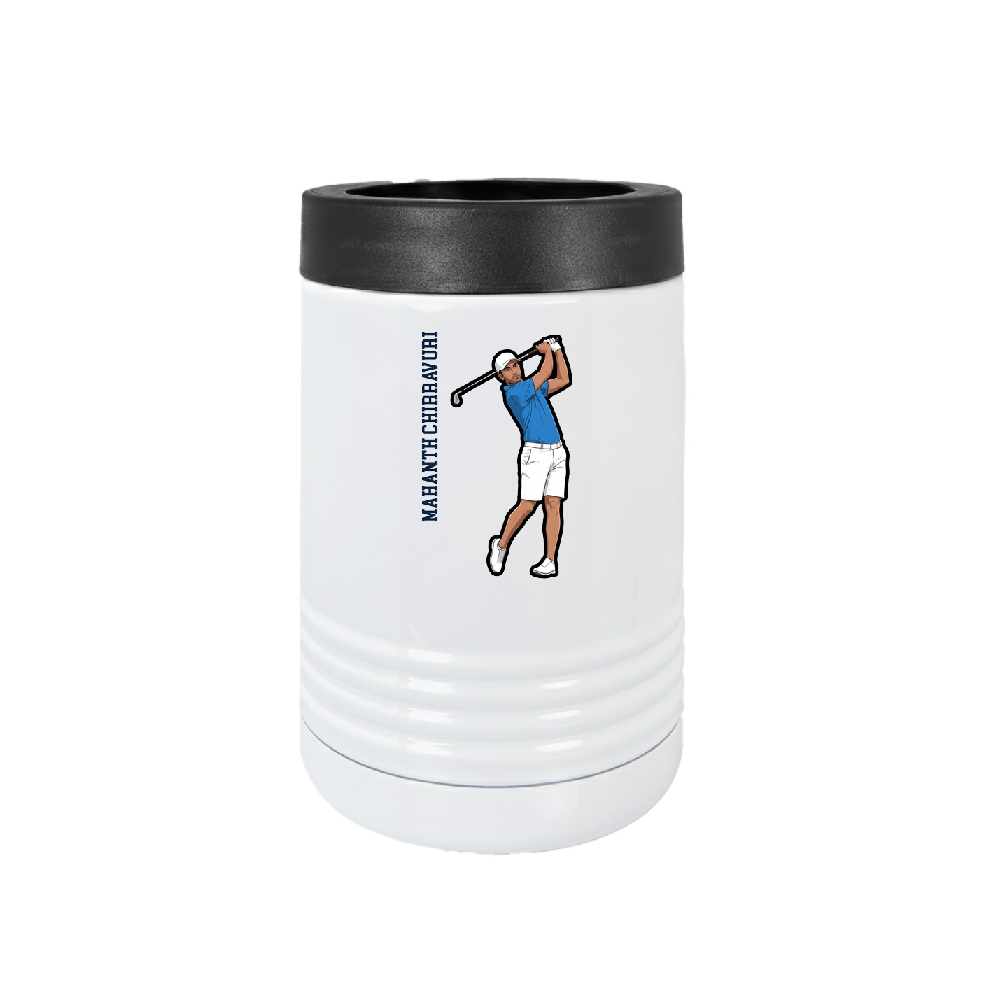Beverage Holder — Name Vertical in White