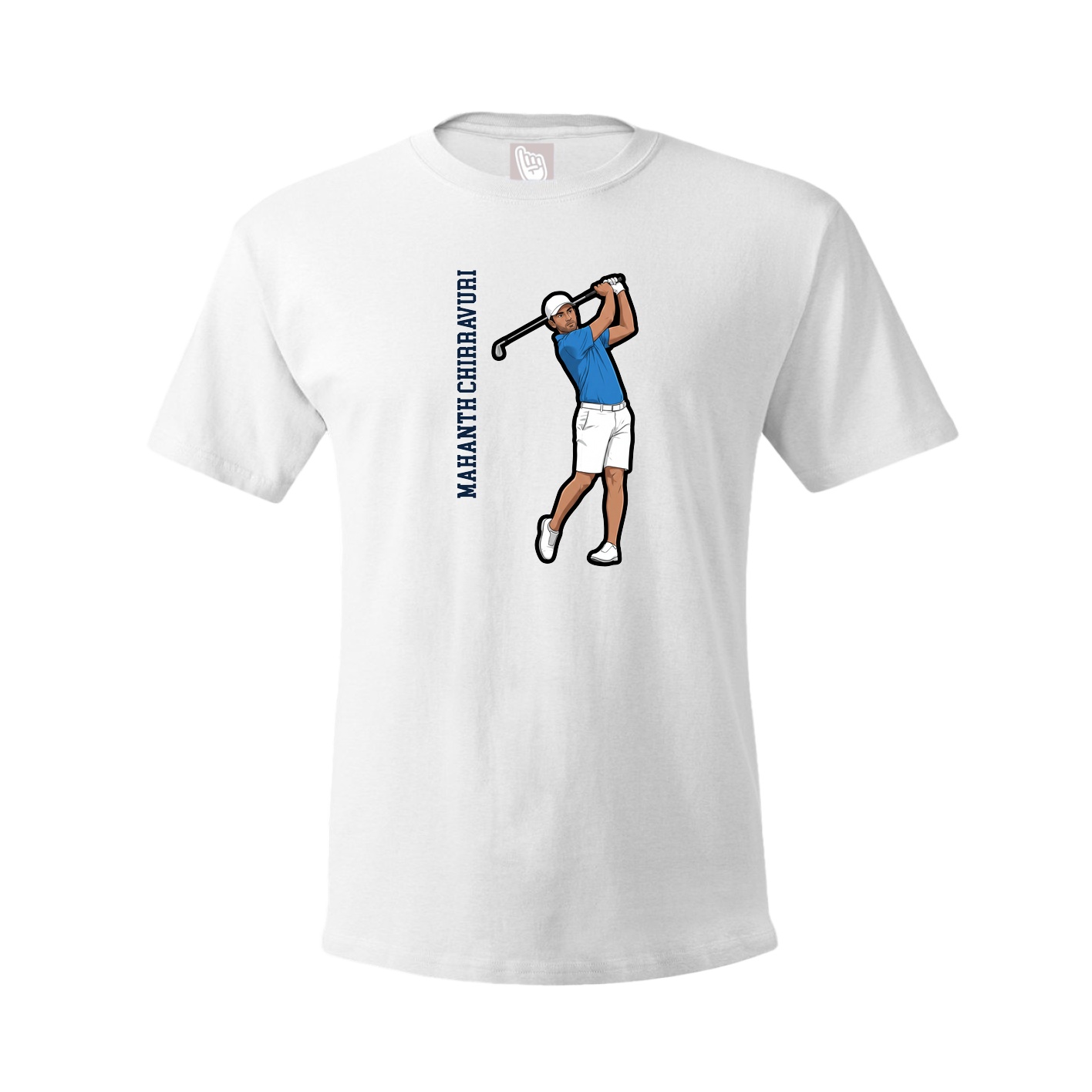 Youth Tee — Name Vertical in White