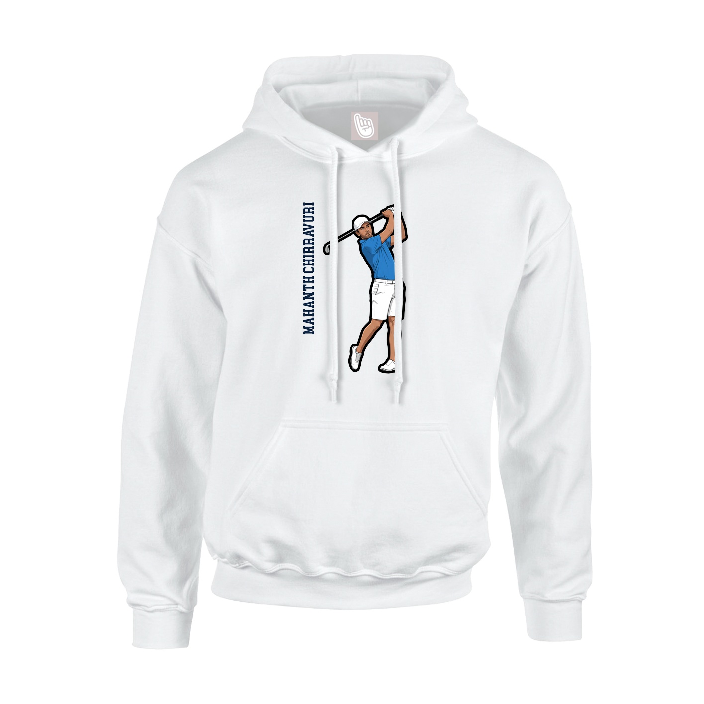 Hoodie — Name Vertical in White