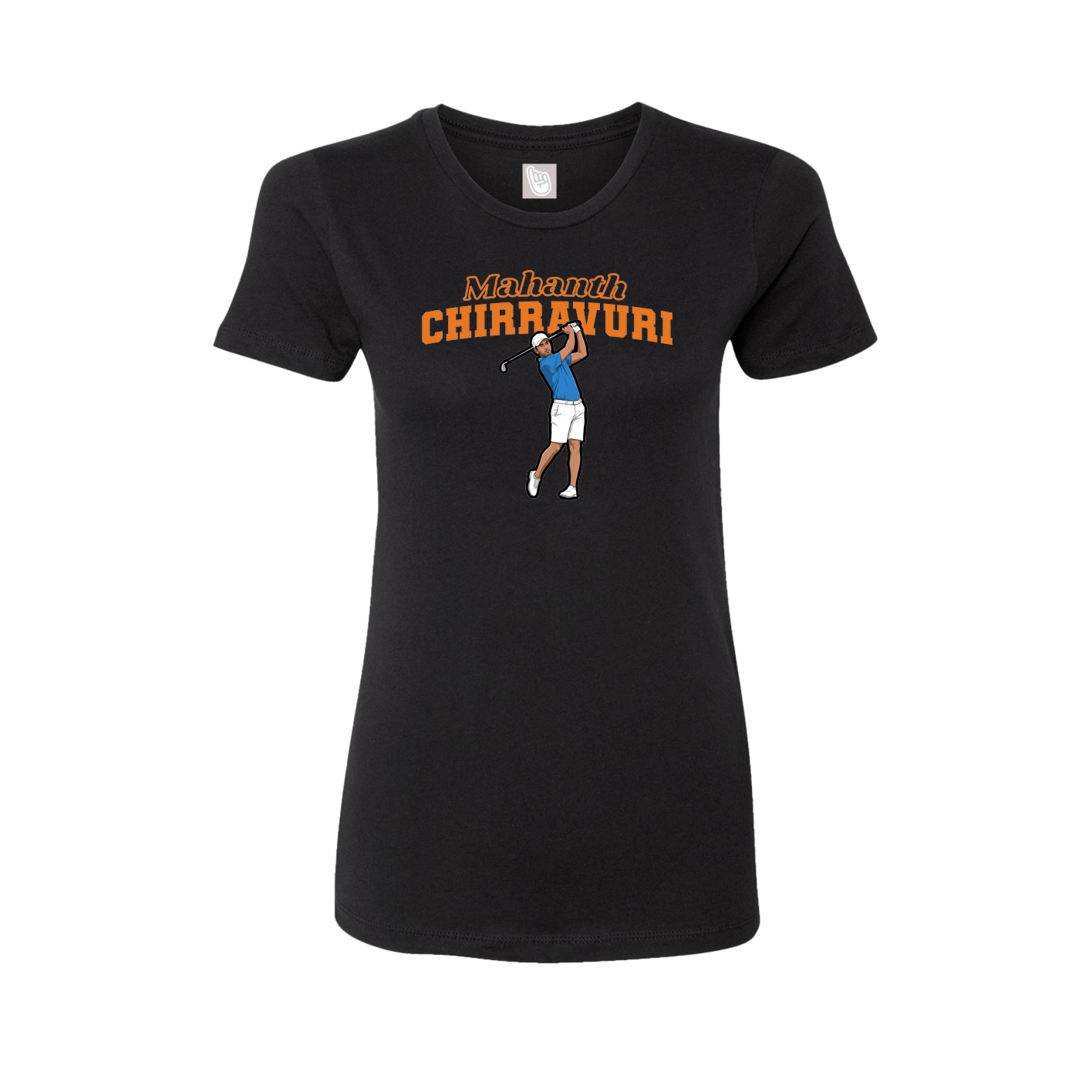 Fitted Women's Tee — Name Arch in Black