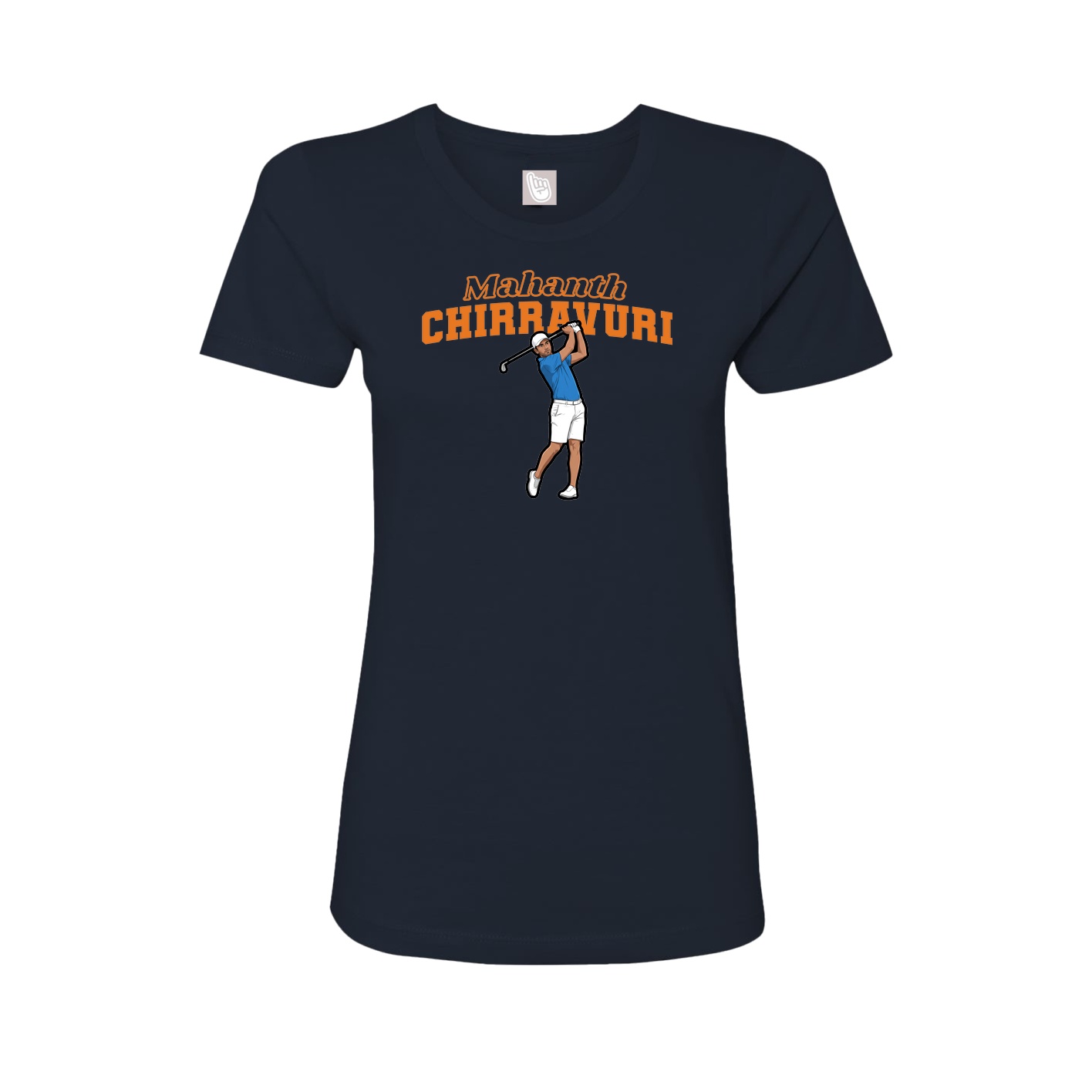 Fitted Women's Tee — Name Arch in Navy