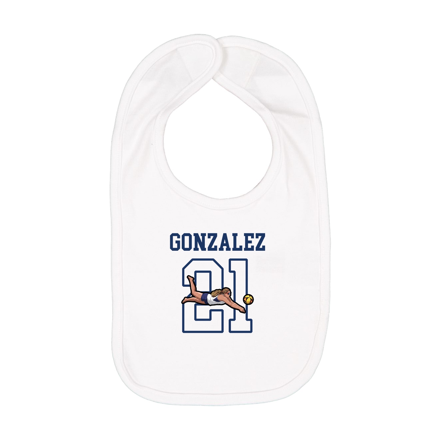 Infant Bib — Shirsey in White