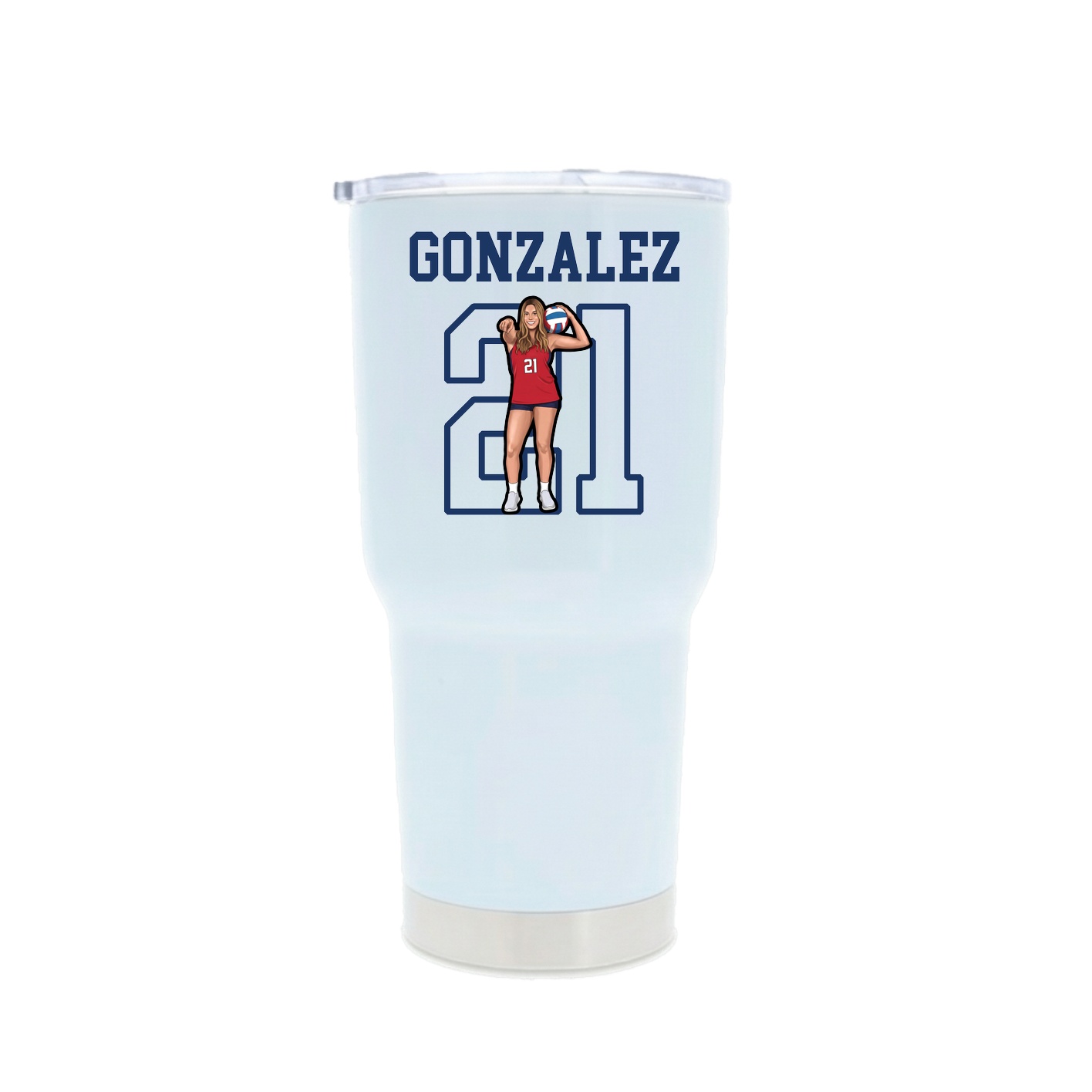 30oz Stainless Steel Tumbler — Shirsey in White
