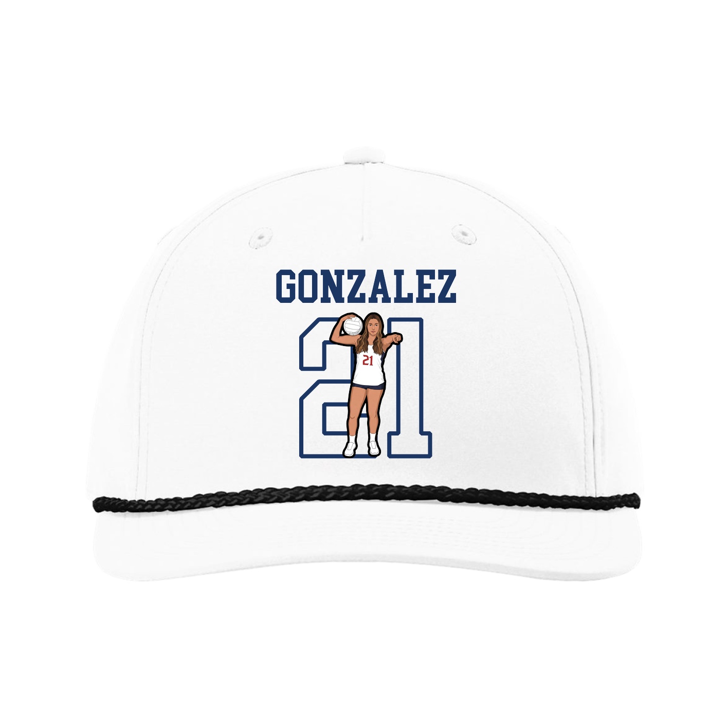 Five-Panel Classic Rope Cap — Shirsey in White
