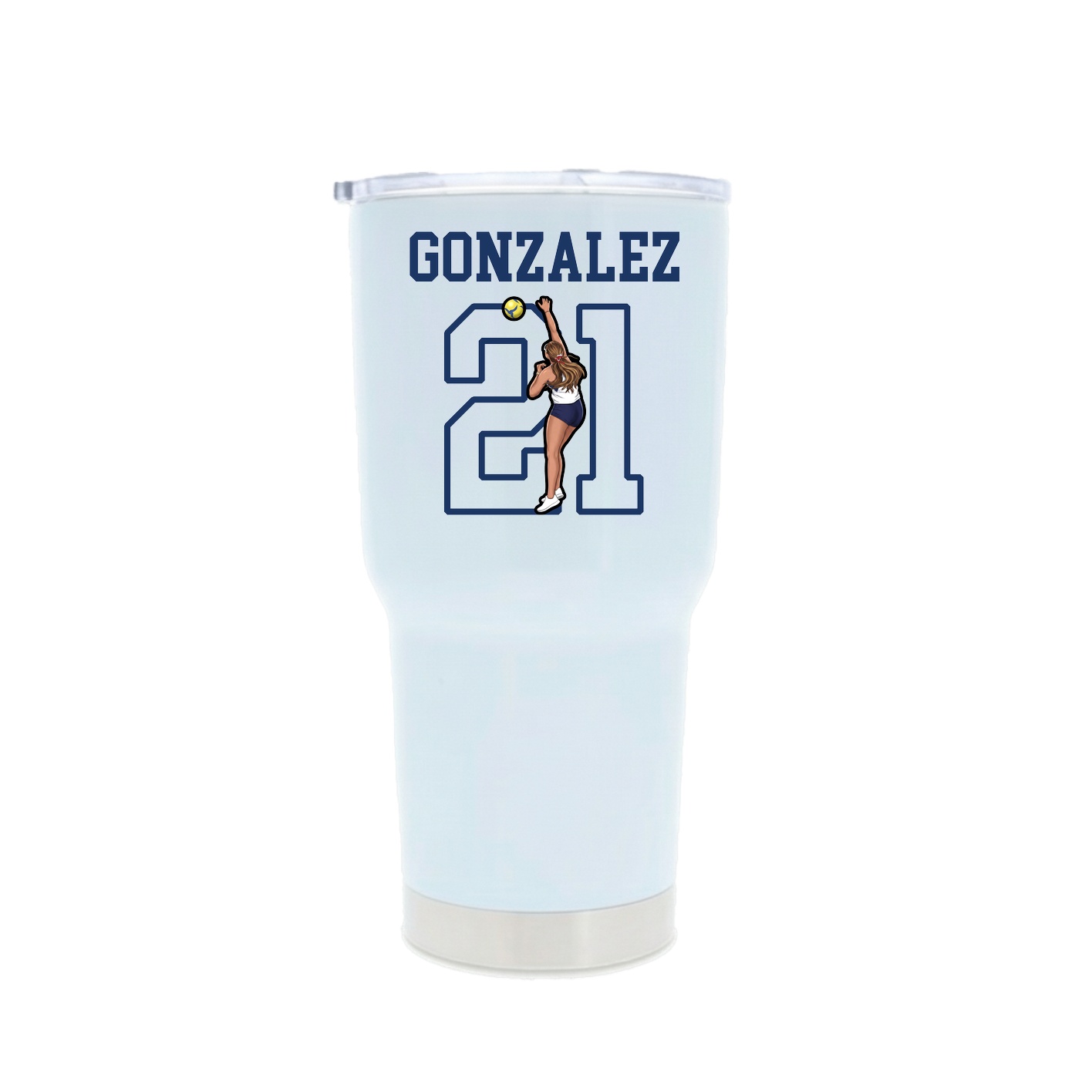 30oz Stainless Steel Tumbler — Shirsey in White