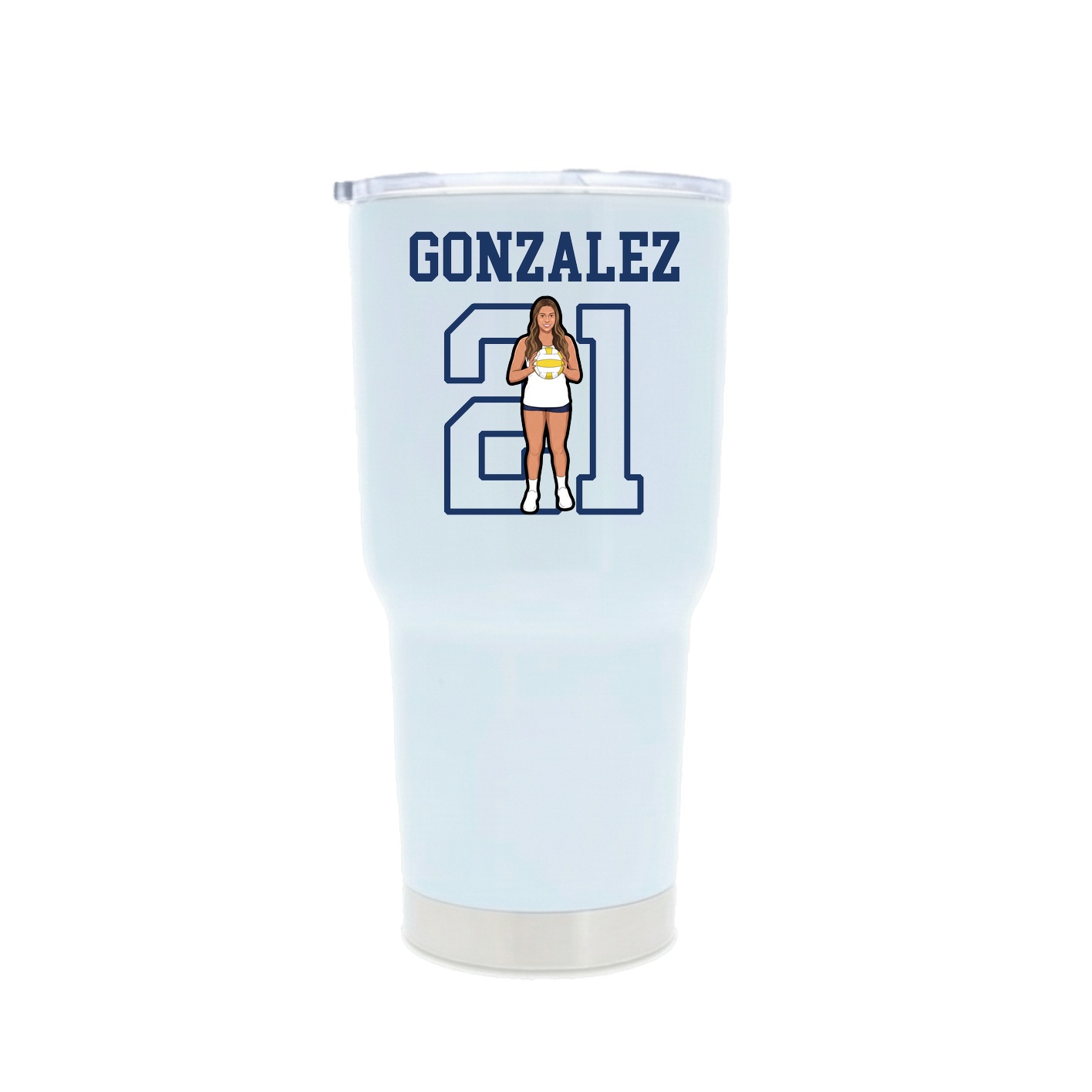 30oz Stainless Steel Tumbler — Shirsey in White