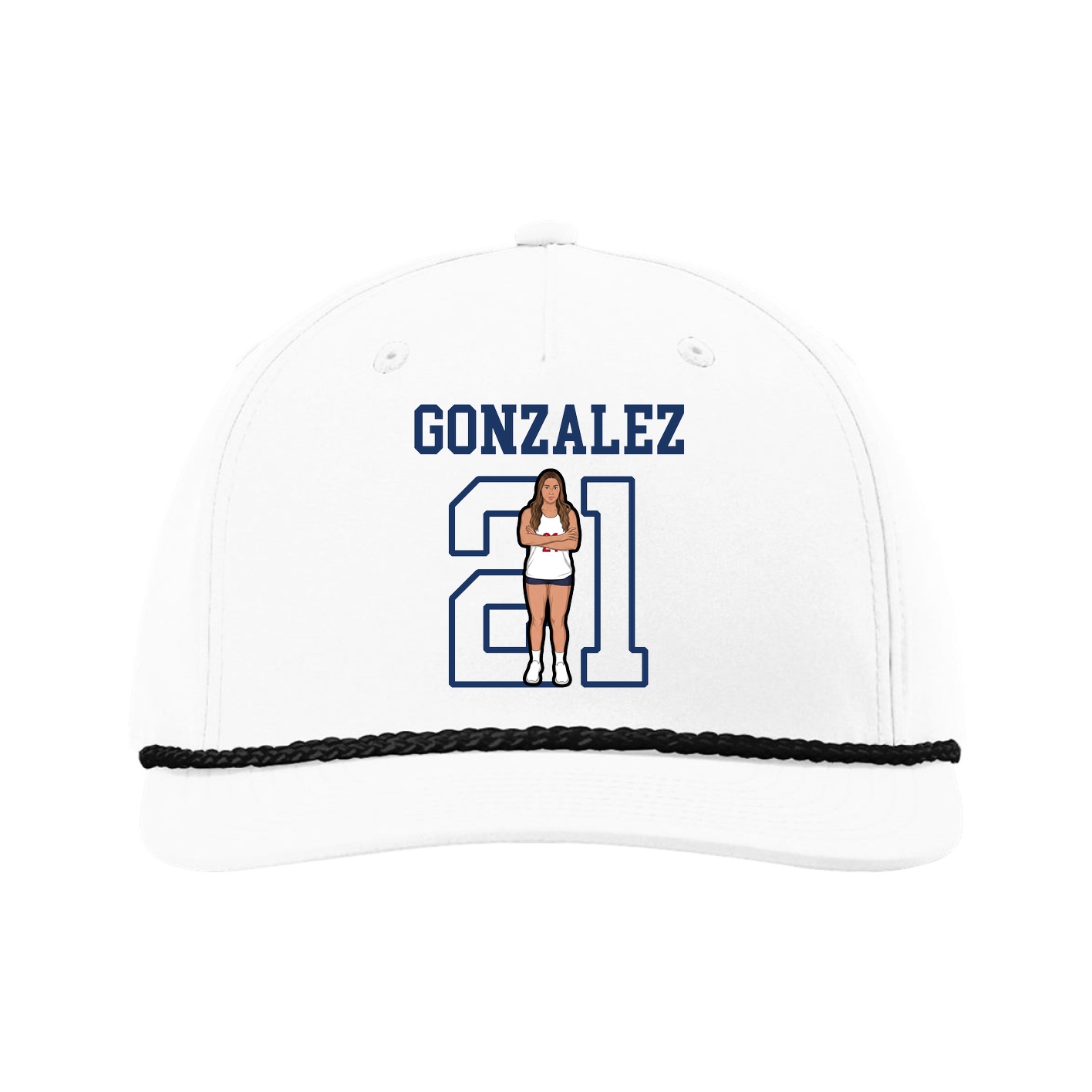 Five-Panel Classic Rope Cap — Shirsey in White
