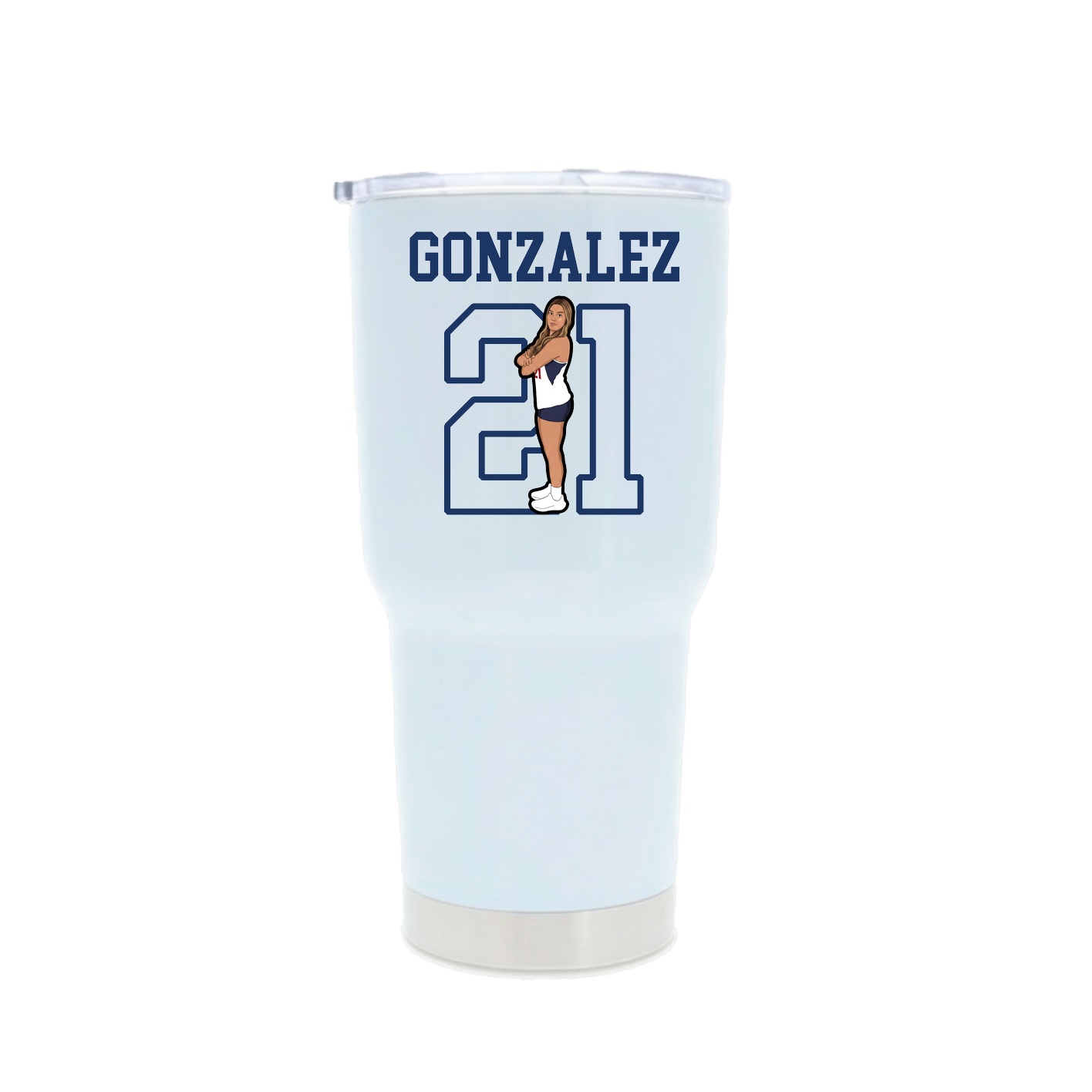30oz Stainless Steel Tumbler — Shirsey in White