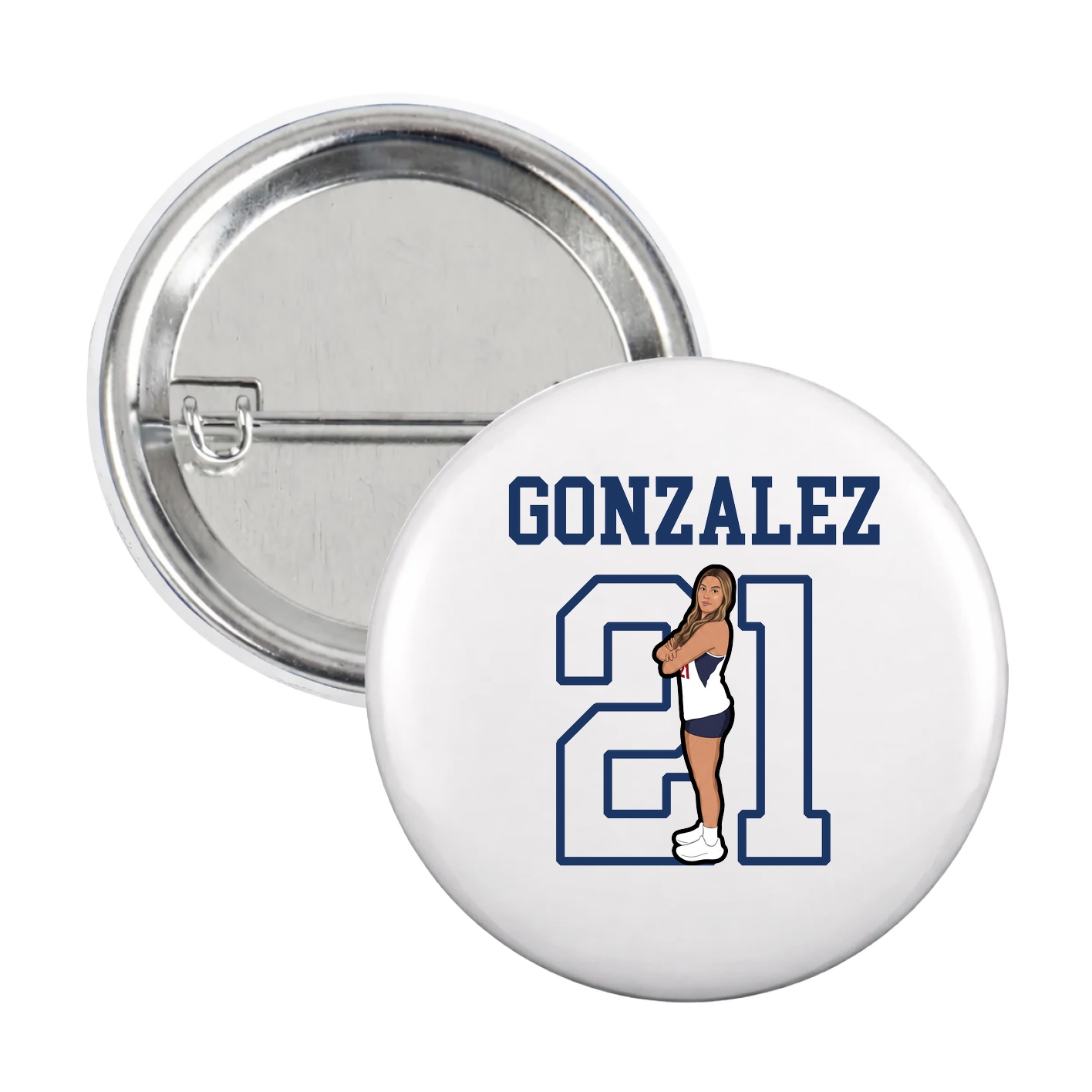 Game Day Button — Shirsey in White