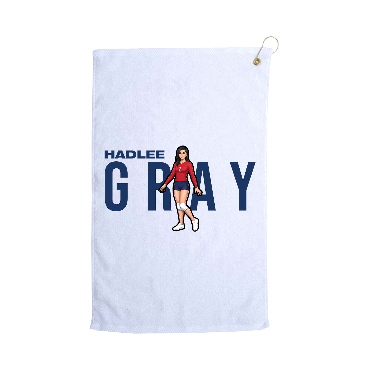 Golf Towel — Player Name in White
